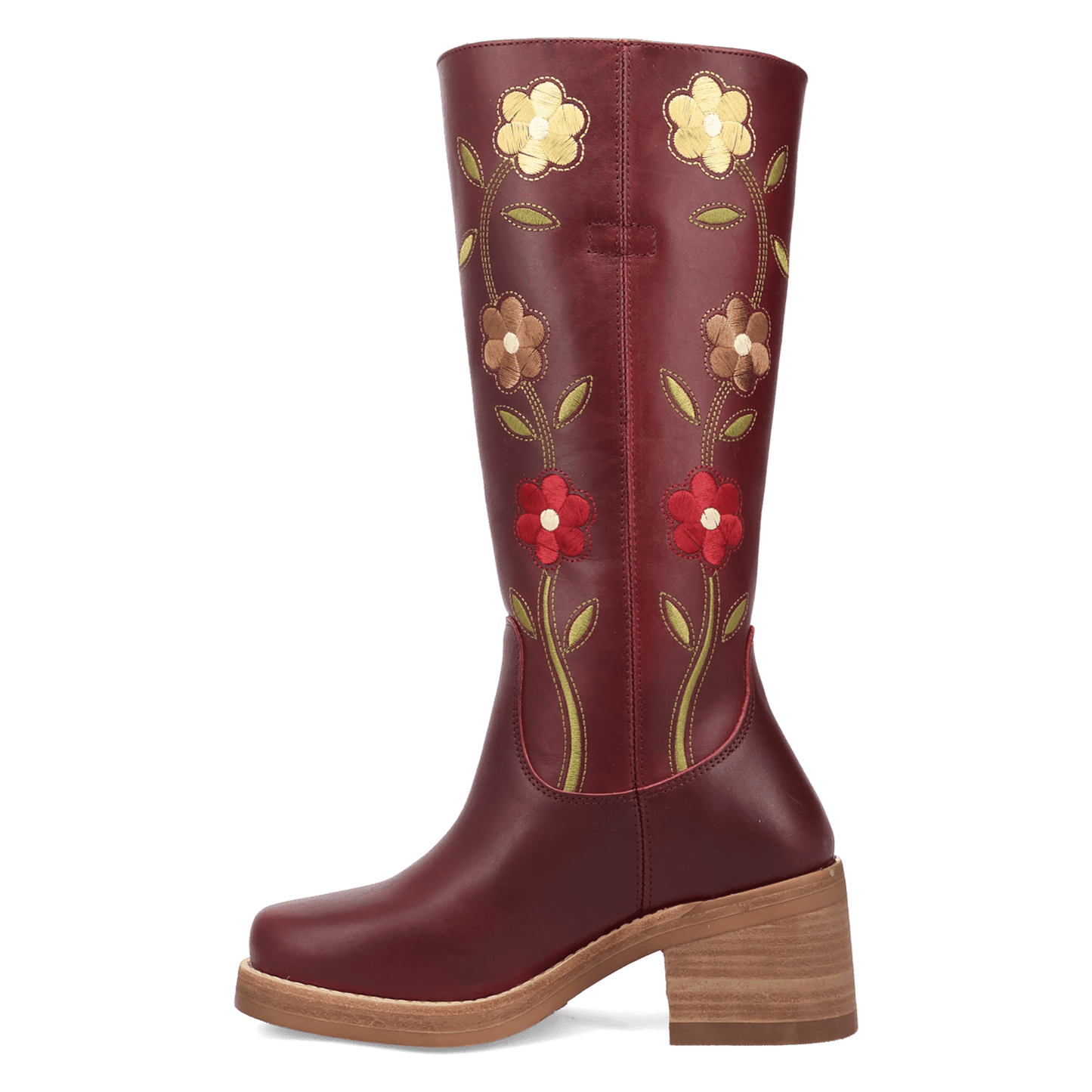 PRODUCT SHOT BLOOM LEATHER BOOT AT 135 DEGREE OUTSIDE ANGLE