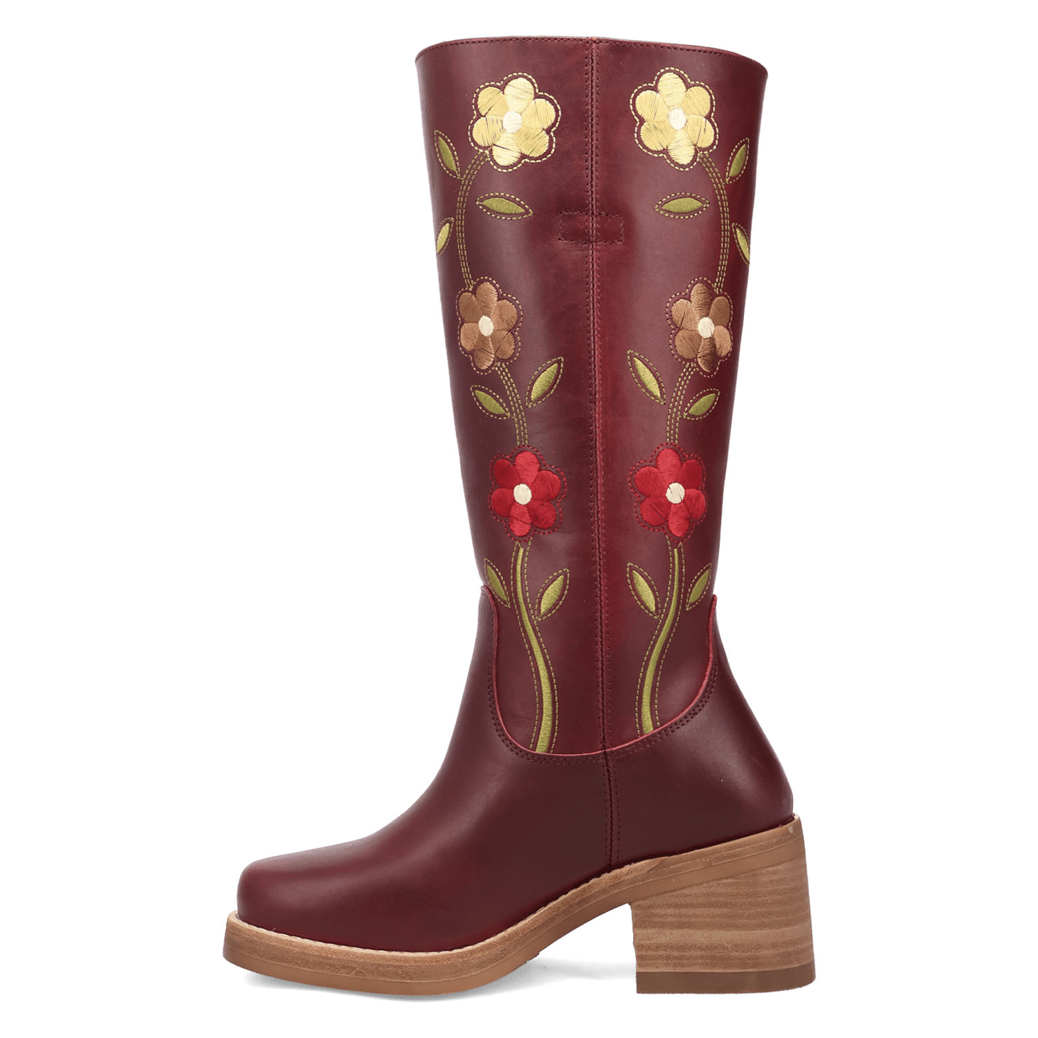 PRODUCT SHOT BLOOM LEATHER BOOT AT 135 DEGREE OUTSIDE ANGLE