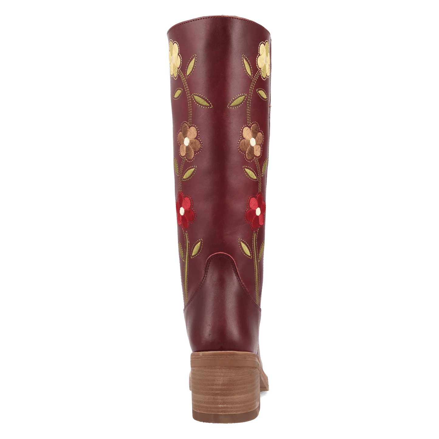 PRODUCT SHOT BLOOM LEATHER BOOT AT 180 DEGREE BACK ANGLE
