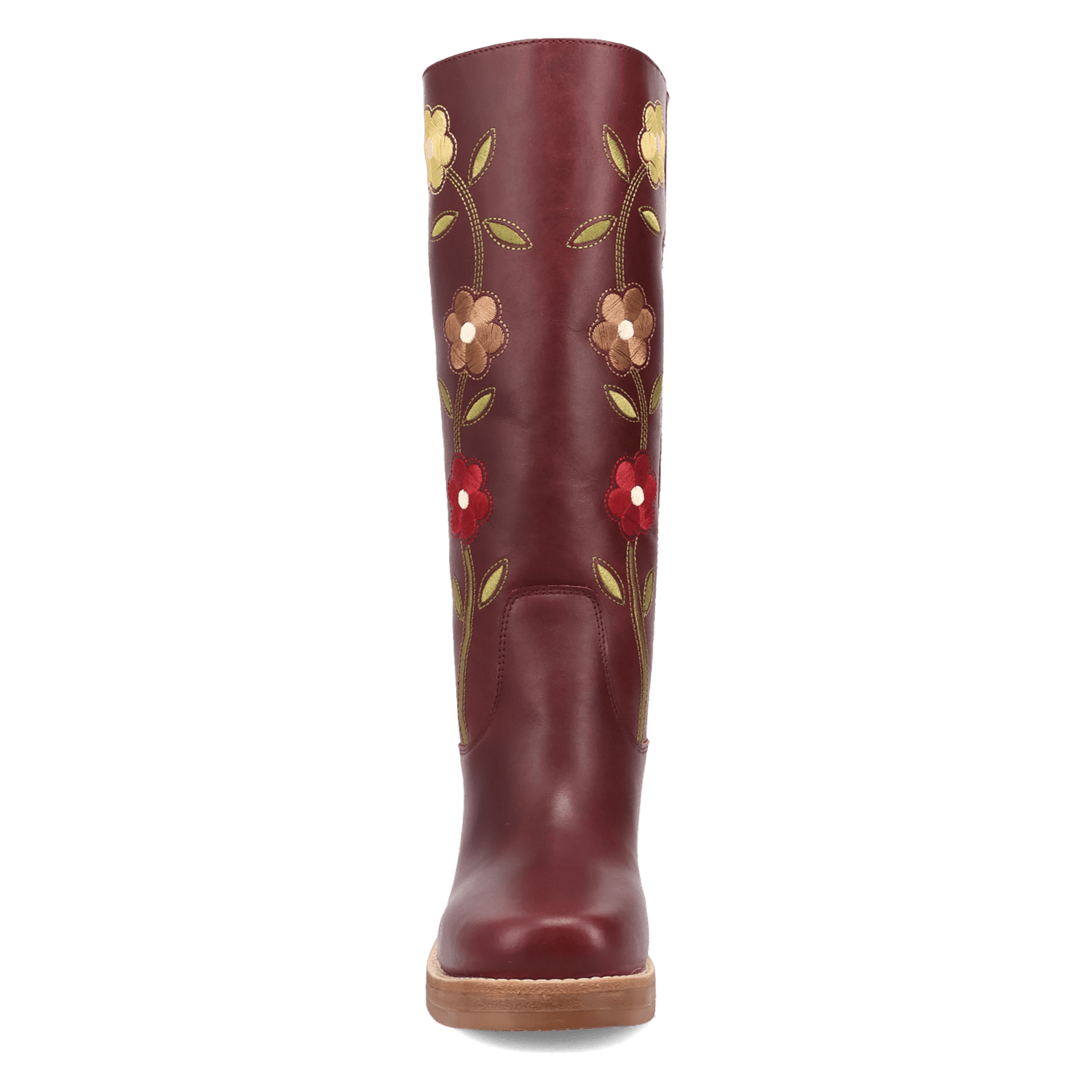 PRODUCT SHOT BLOOM LEATHER BOOT AT FRONT ANGLE