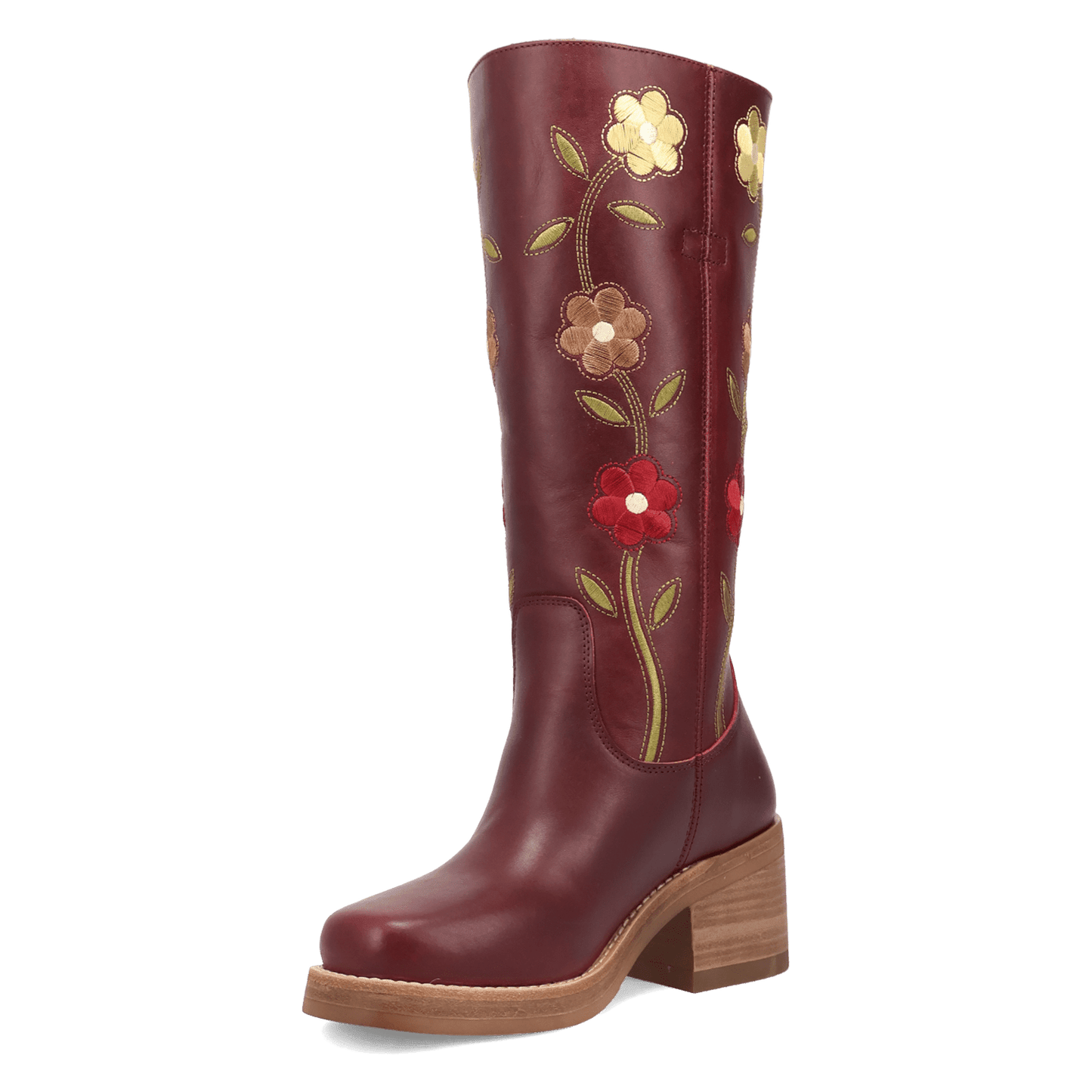 PRODUCT SHOT BLOOM LEATHER BOOT AT 225 DEGREE ANGLE