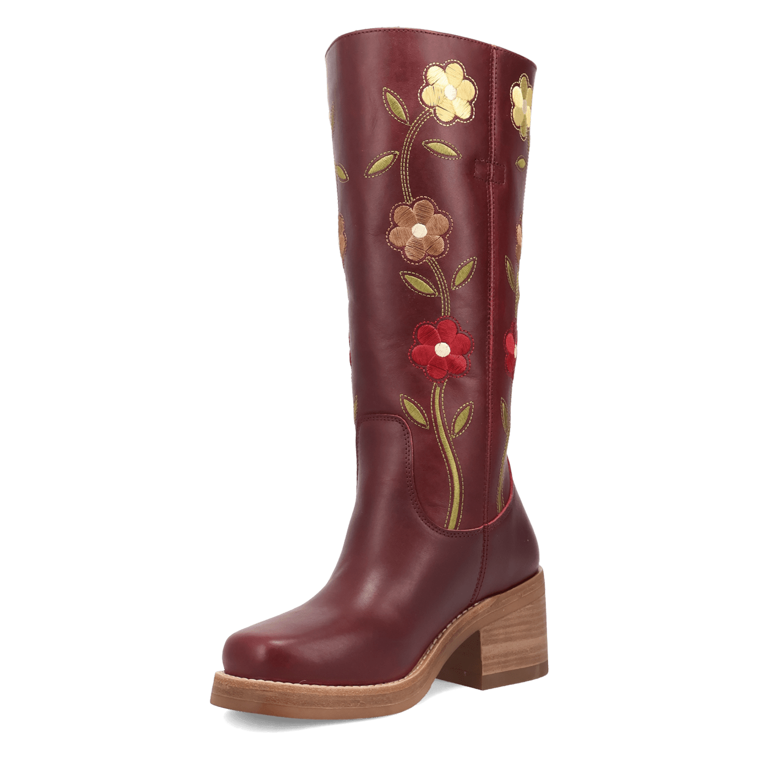 PRODUCT SHOT BLOOM LEATHER BOOT AT 225 DEGREE ANGLE