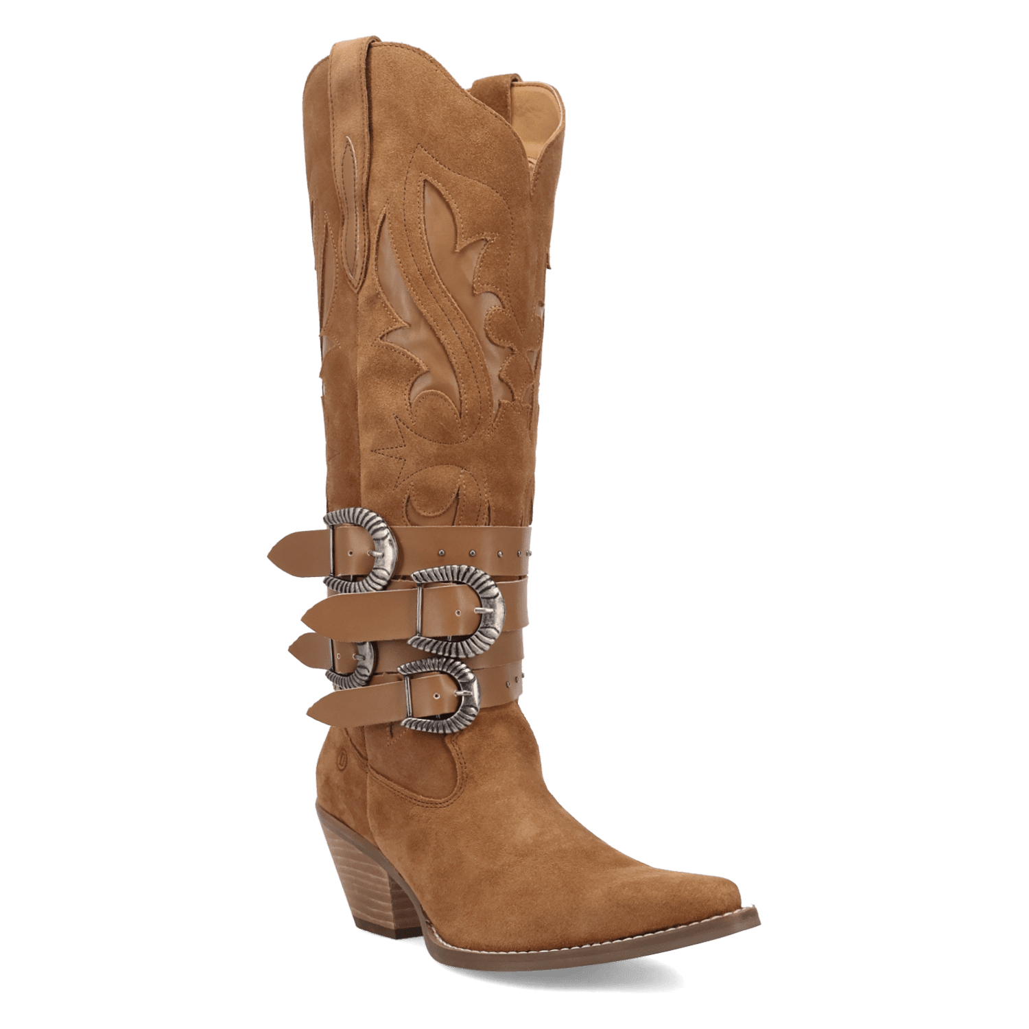 PRODUCT SHOT BUCK WILD SUEDE LEATHER BOOT AT 45 DEGREE ANGLE
