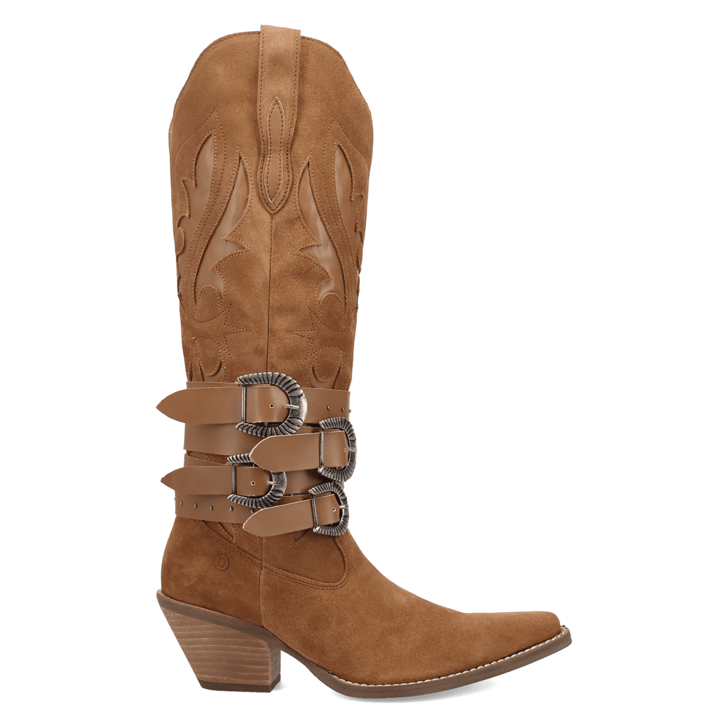 PRODUCT SHOT BUCK WILD SUEDE LEATHER BOOT AT 90 DEGREE INSIDE ANGLE