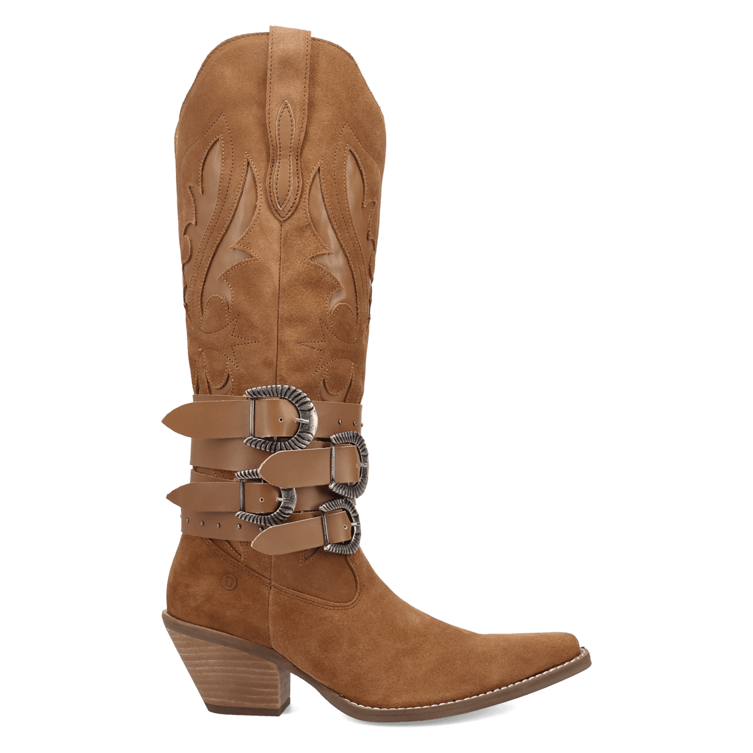 PRODUCT SHOT BUCK WILD SUEDE LEATHER BOOT AT 90 DEGREE INSIDE ANGLE