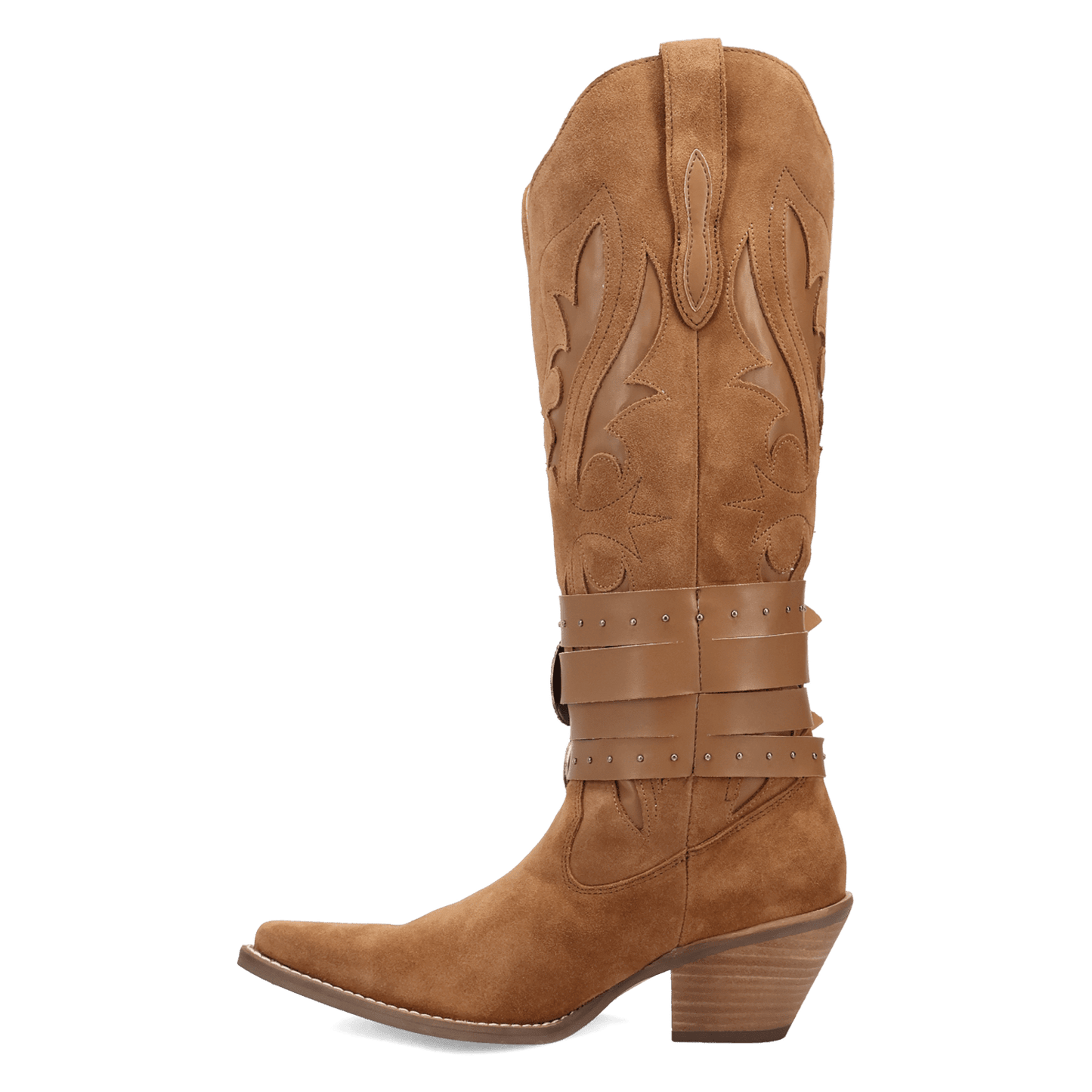 PRODUCT SHOT BUCK WILD SUEDE LEATHER BOOT AT 135 DEGREE OUTSIDE ANGLE