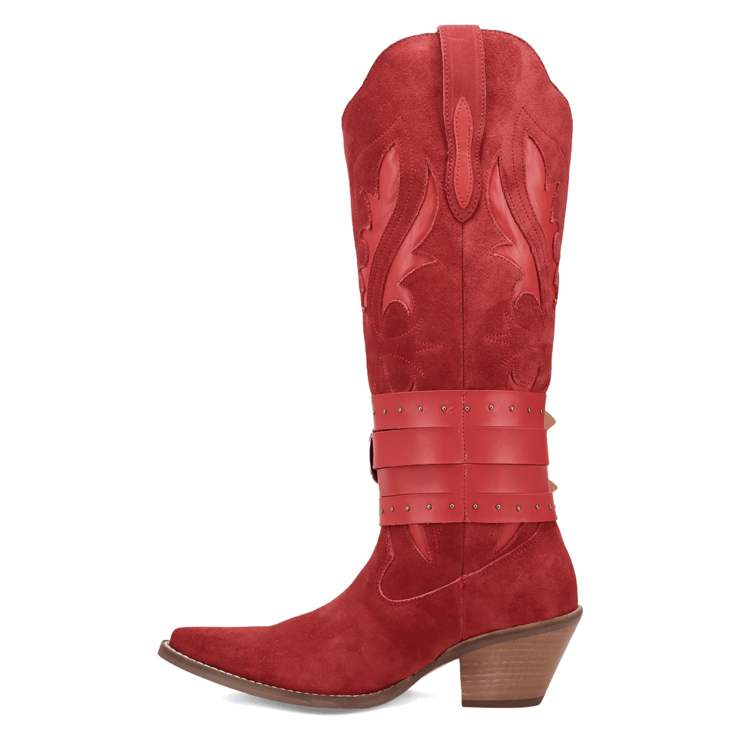 PRODUCT SHOT BUCK WILD SUEDE LEATHER BOOT AT 135 DEGREE OUTSIDE ANGLE