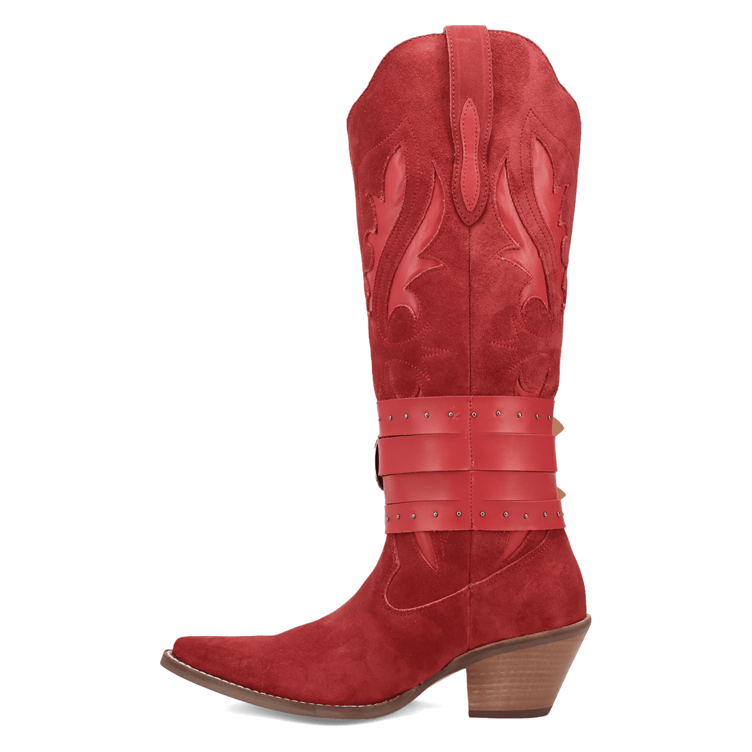 PRODUCT SHOT BUCK WILD SUEDE LEATHER BOOT AT 135 DEGREE OUTSIDE ANGLE