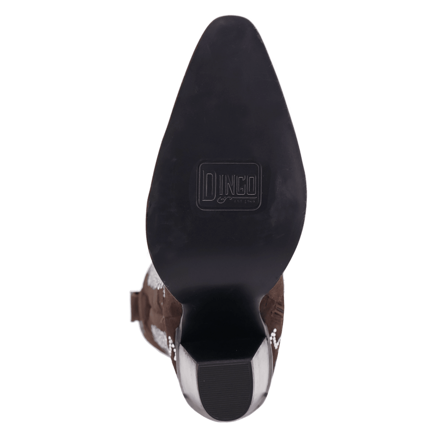 PRODUCT SHOT DOUBLE TAKE SUEDE LEATHER BOOT AT OUTSOLE ANGLE