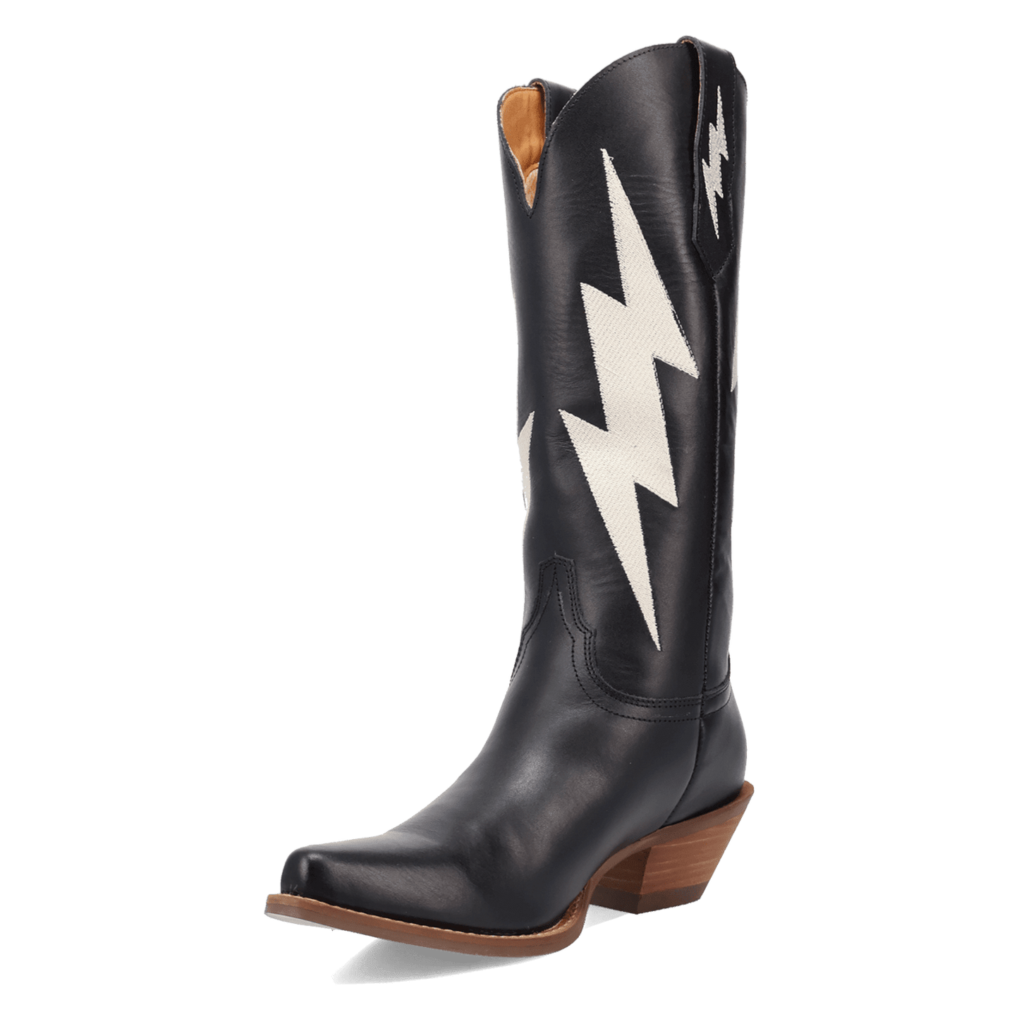 PRODUCT SHOT THUNDERBOLT LEATHER BOOT AT 225 DEGREE ANGLE