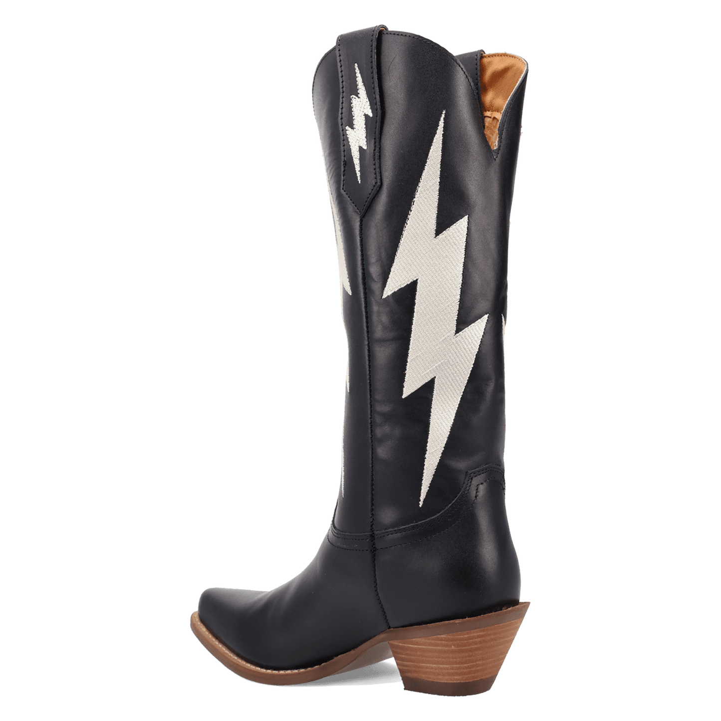 PRODUCT SHOT THUNDERBOLT LEATHER BOOT AT 270 DEGREE ANGLE