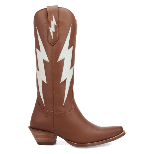 PRODUCT SHOT THUNDERBOLT LEATHER BOOT AT 90 DEGREE INSIDE ANGLE