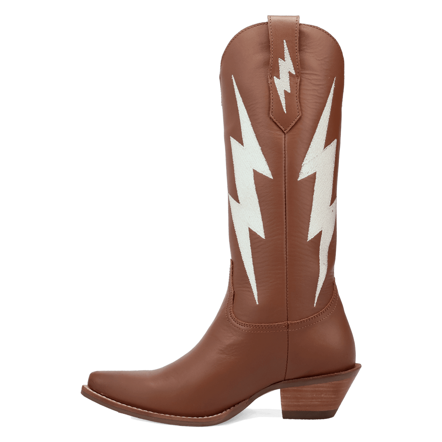 PRODUCT SHOT THUNDERBOLT LEATHER BOOT AT 135 DEGREE OUTSIDE ANGLE