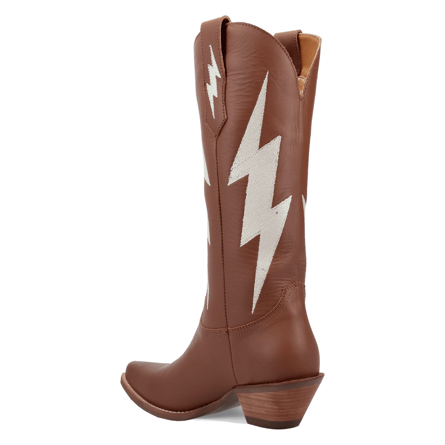 PRODUCT SHOT THUNDERBOLT LEATHER BOOT AT 270 DEGREE ANGLE