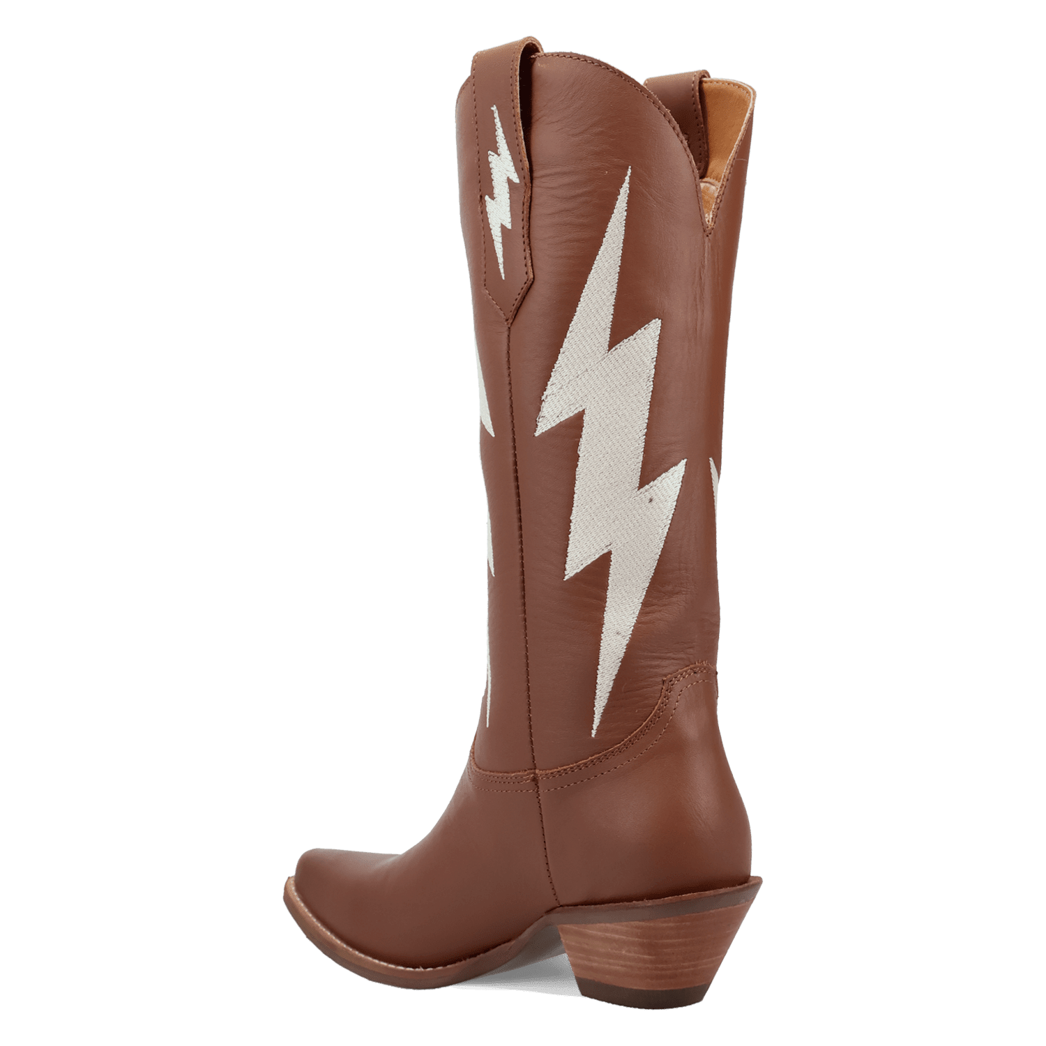 PRODUCT SHOT THUNDERBOLT LEATHER BOOT AT 270 DEGREE ANGLE