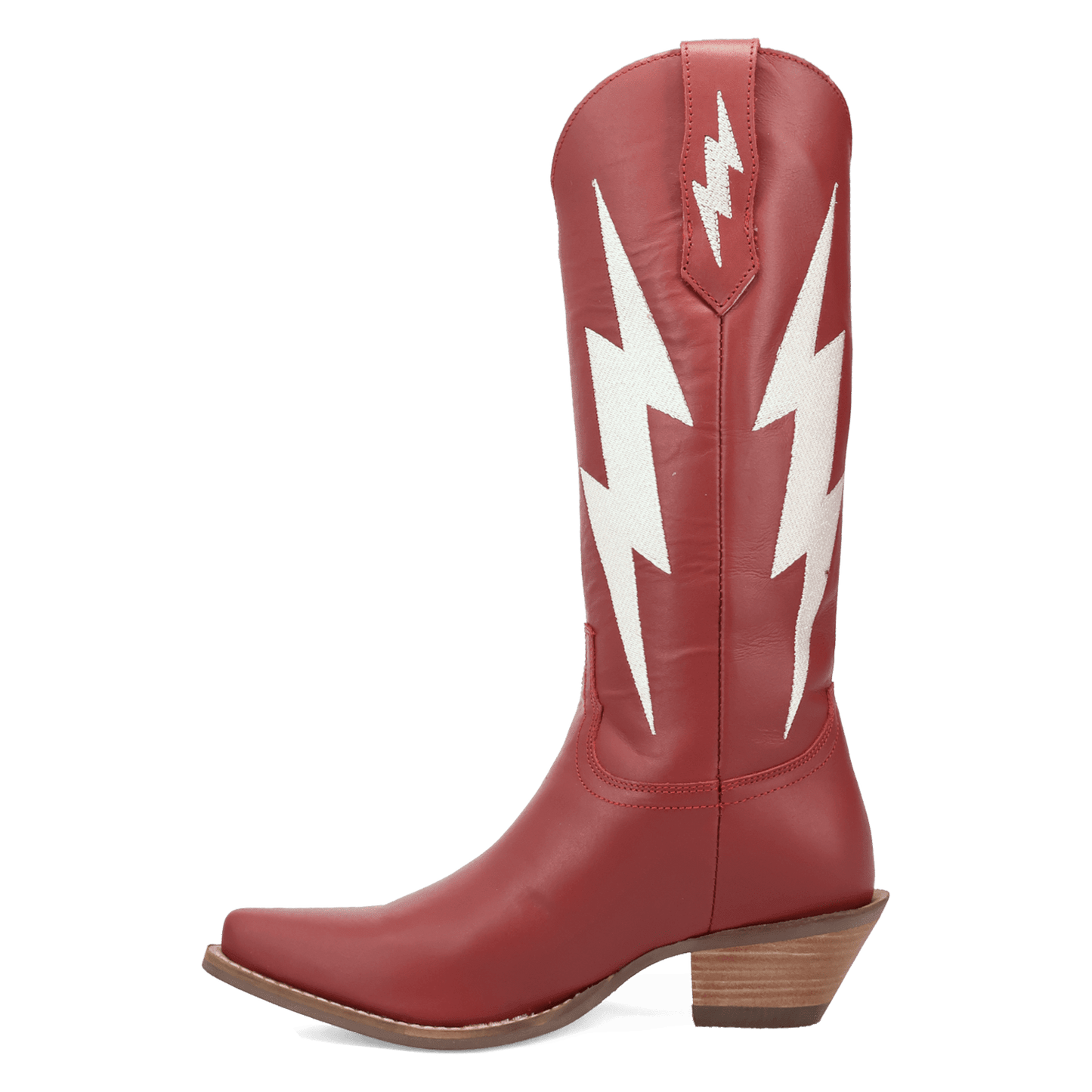 PRODUCT SHOT THUNDERBOLT LEATHER BOOT AT 135 DEGREE OUTSIDE ANGLE