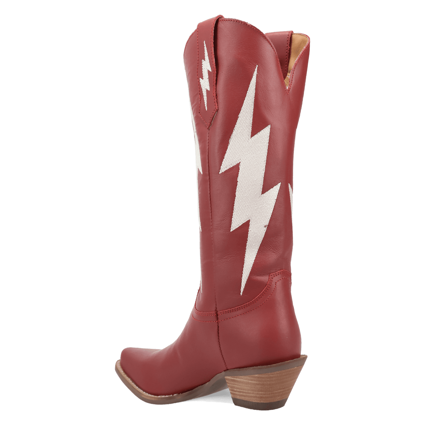PRODUCT SHOT THUNDERBOLT LEATHER BOOT AT 270 DEGREE ANGLE