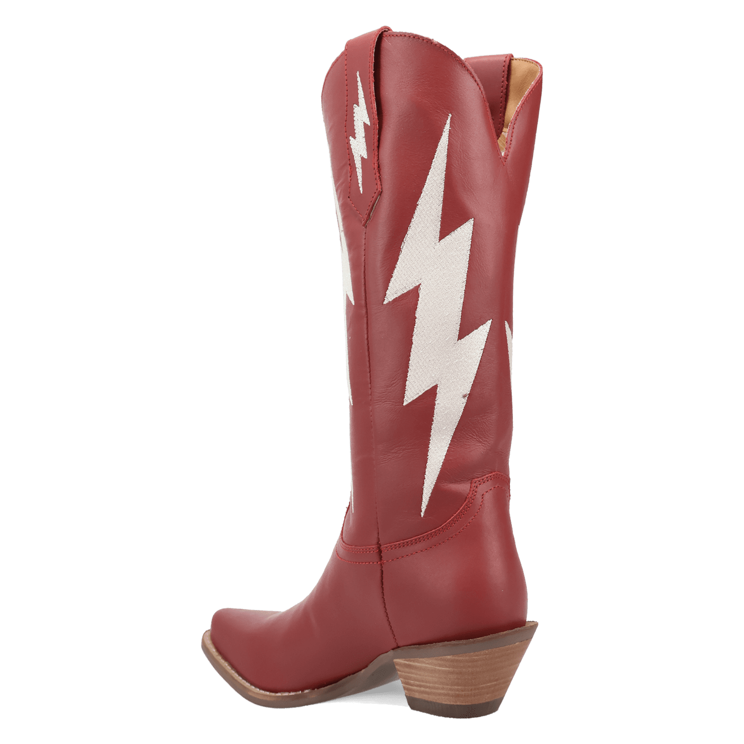 PRODUCT SHOT THUNDERBOLT LEATHER BOOT AT 270 DEGREE ANGLE