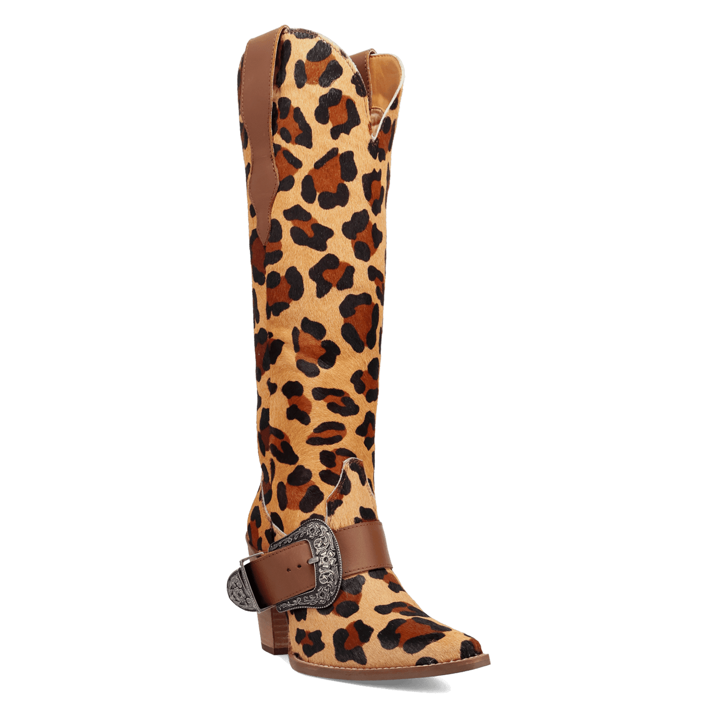 PRODUCT SHOT SPUR CRAZY LEATHER BOOT AT 45 DEGREE ANGLE