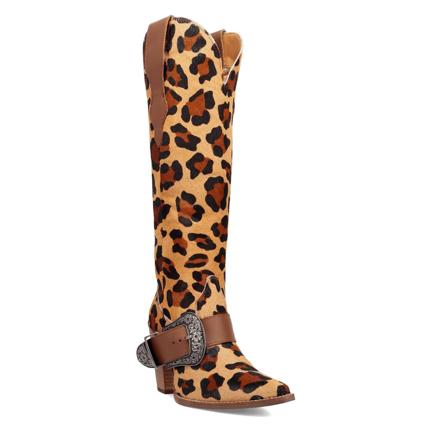 PRODUCT SHOT SPUR CRAZY LEATHER BOOT AT 45 DEGREE ANGLE