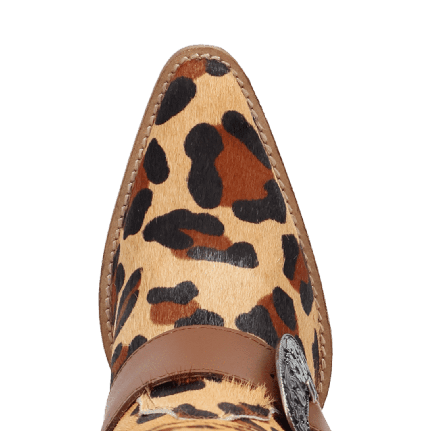 PRODUCT SHOT SPUR CRAZY LEATHER BOOT AT TOE ANGLE