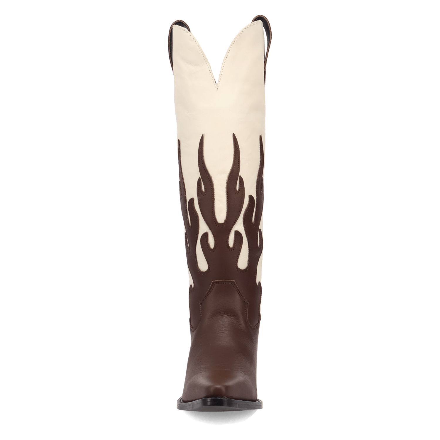 PRODUCT SHOT BURNIN' LOVE LEATHER BOOT AT FRONT ANGLE