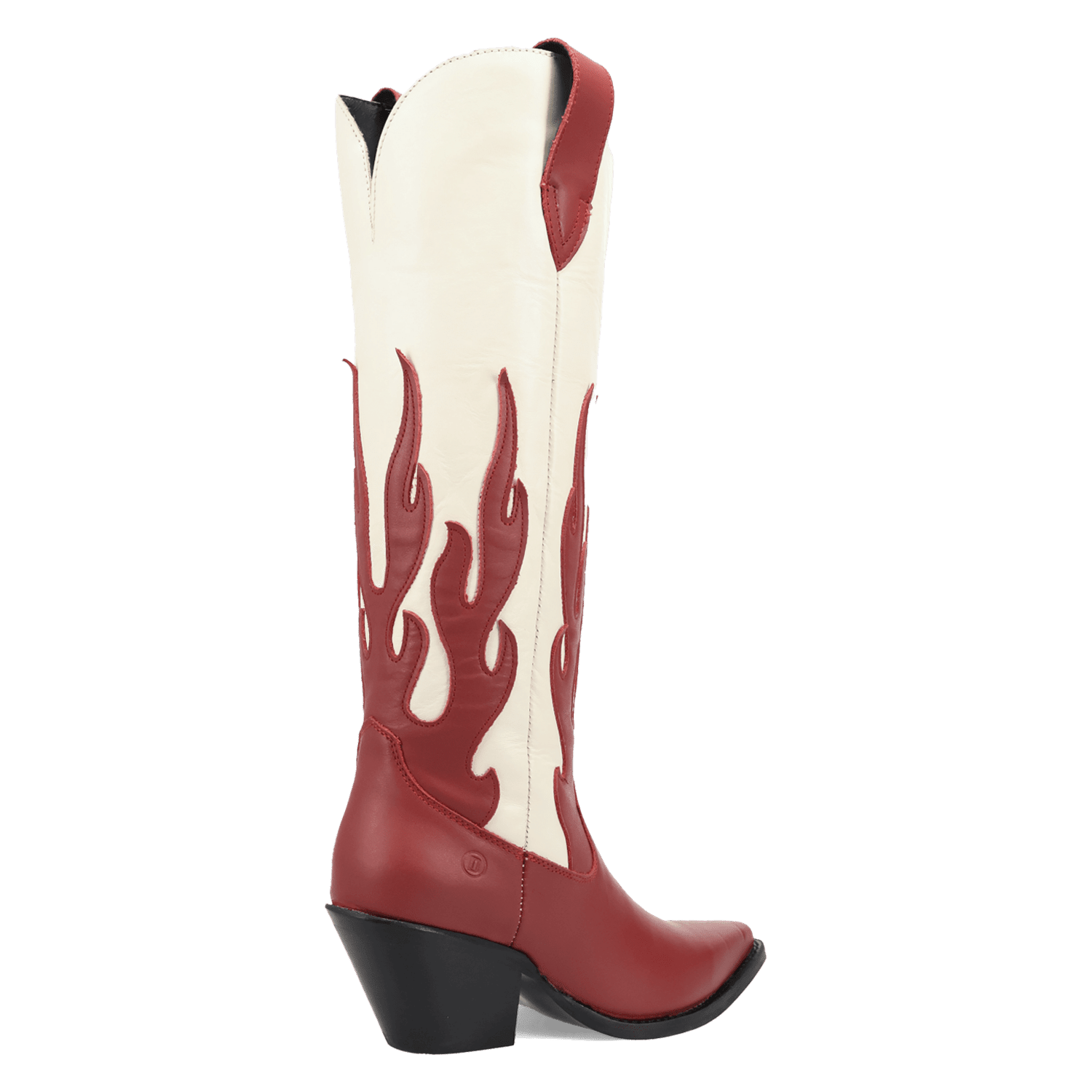 PRODUCT SHOT BURNIN' LOVE LEATHER BOOT AT 315 DEGREE ANGLE