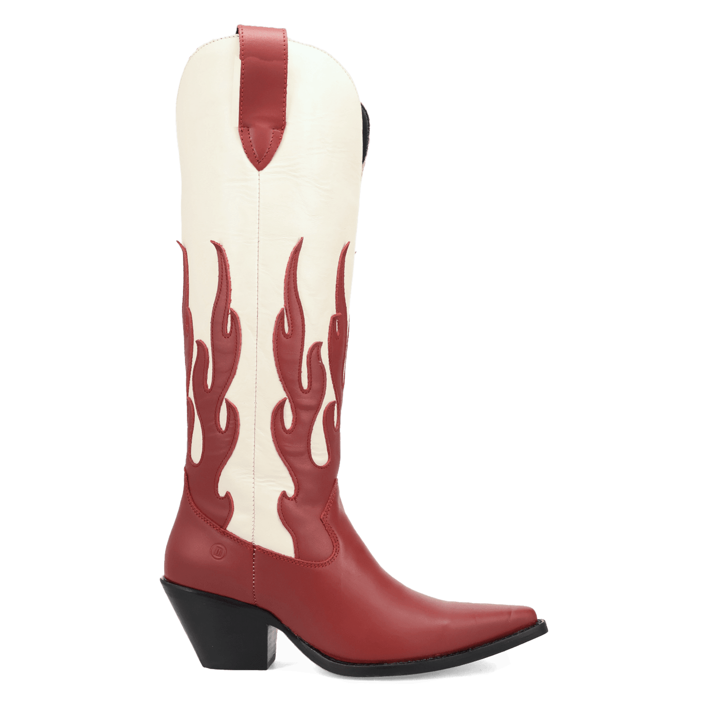 PRODUCT SHOT BURNIN' LOVE LEATHER BOOT AT 90 DEGREE INSIDE ANGLE