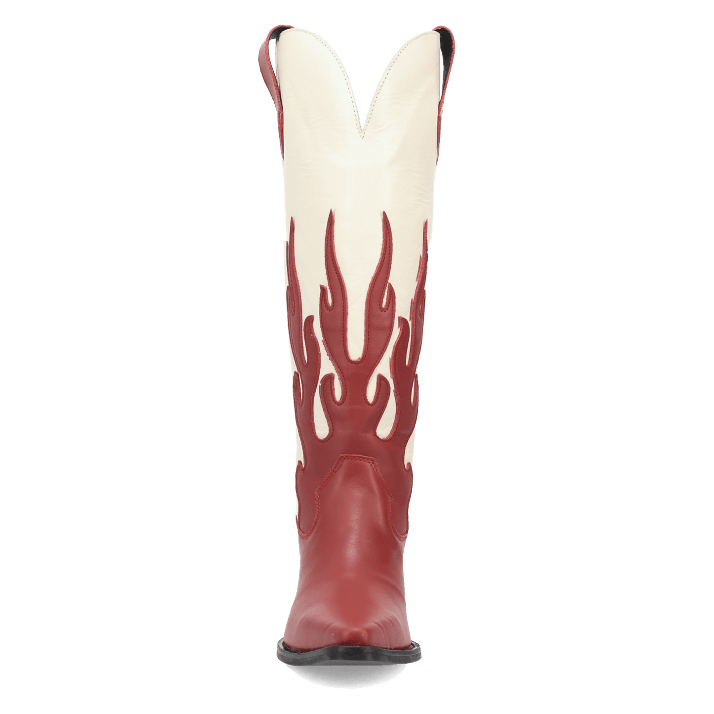 PRODUCT SHOT BURNIN' LOVE LEATHER BOOT AT FRONT ANGLE
