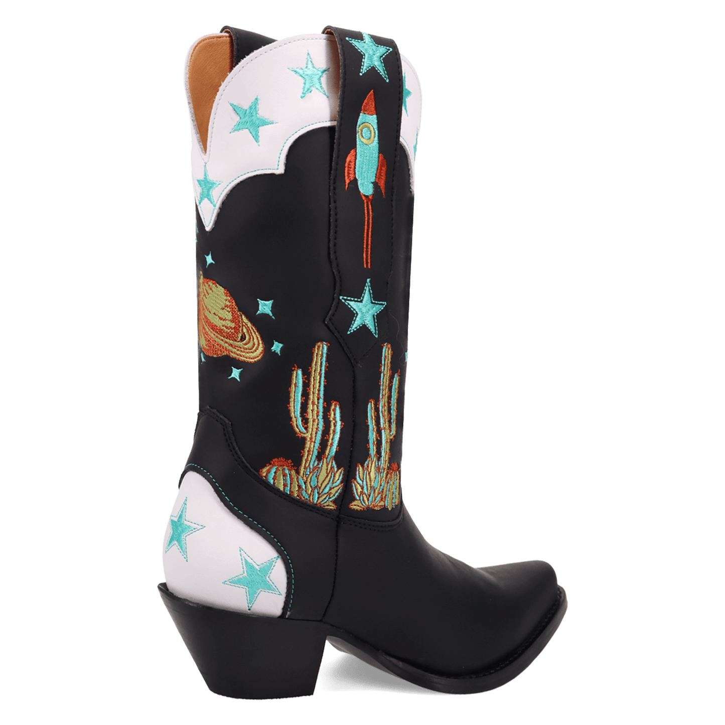 PRODUCT SHOT SPACE COWGIRL LEATHER BOOT AT 315 DEGREE ANGLE