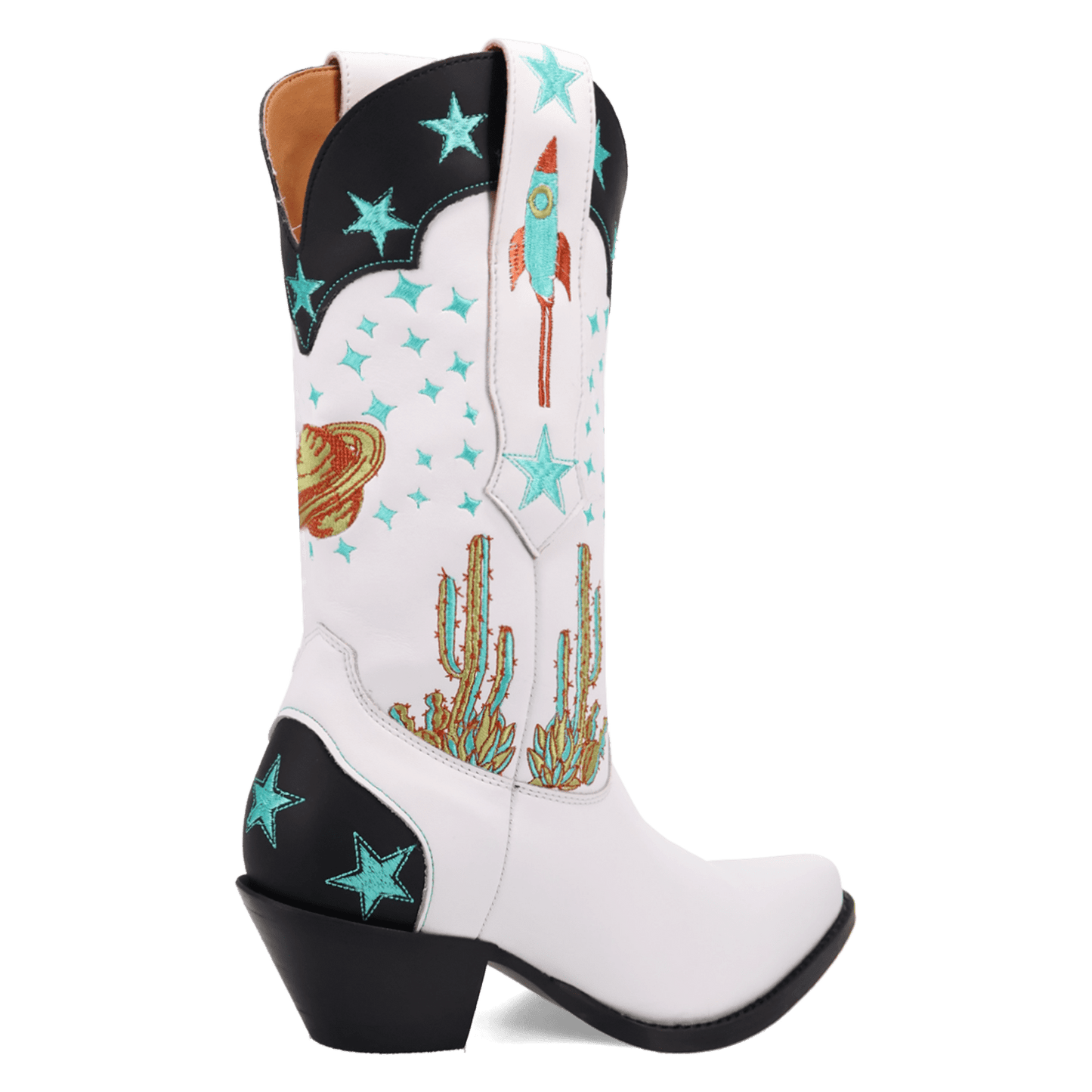 PRODUCT SHOT SPACE COWGIRL LEATHER BOOT AT 315 DEGREE ANGLE