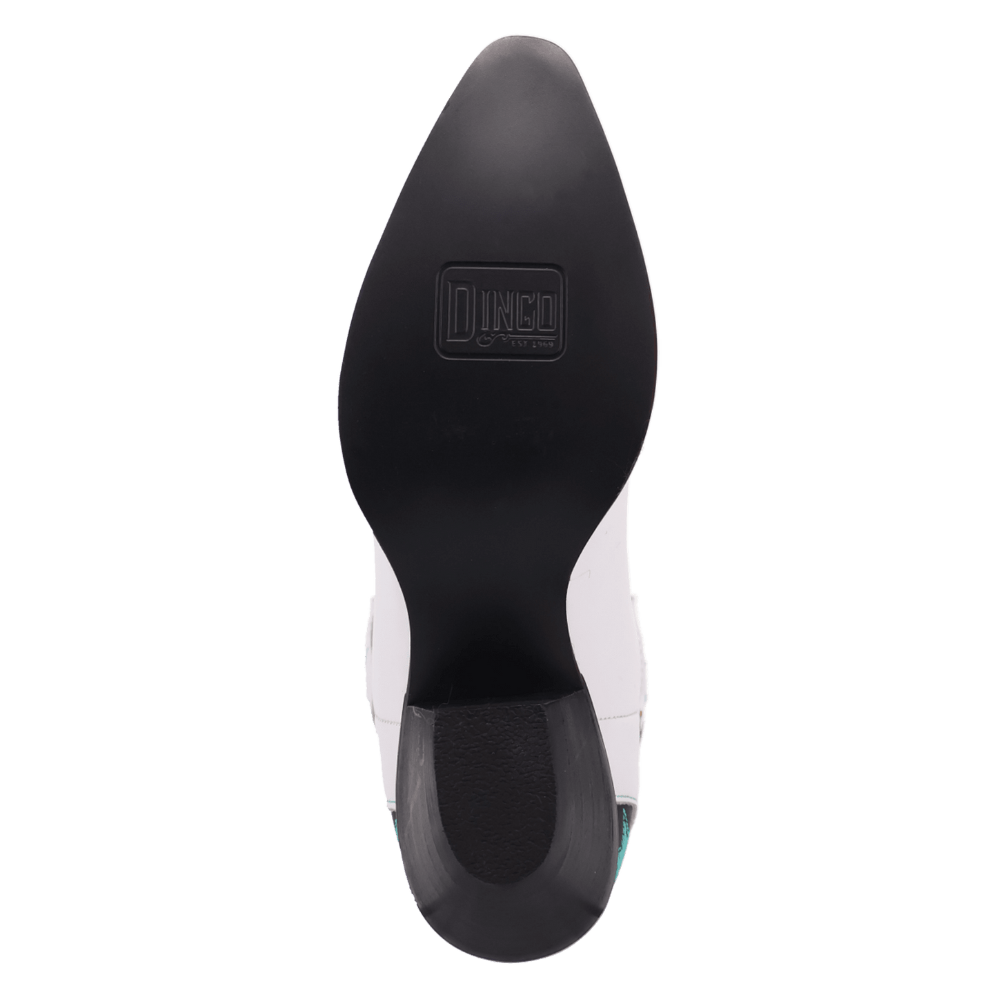 PRODUCT SHOT SPACE COWGIRL LEATHER BOOT AT OUTSOLE ANGLE