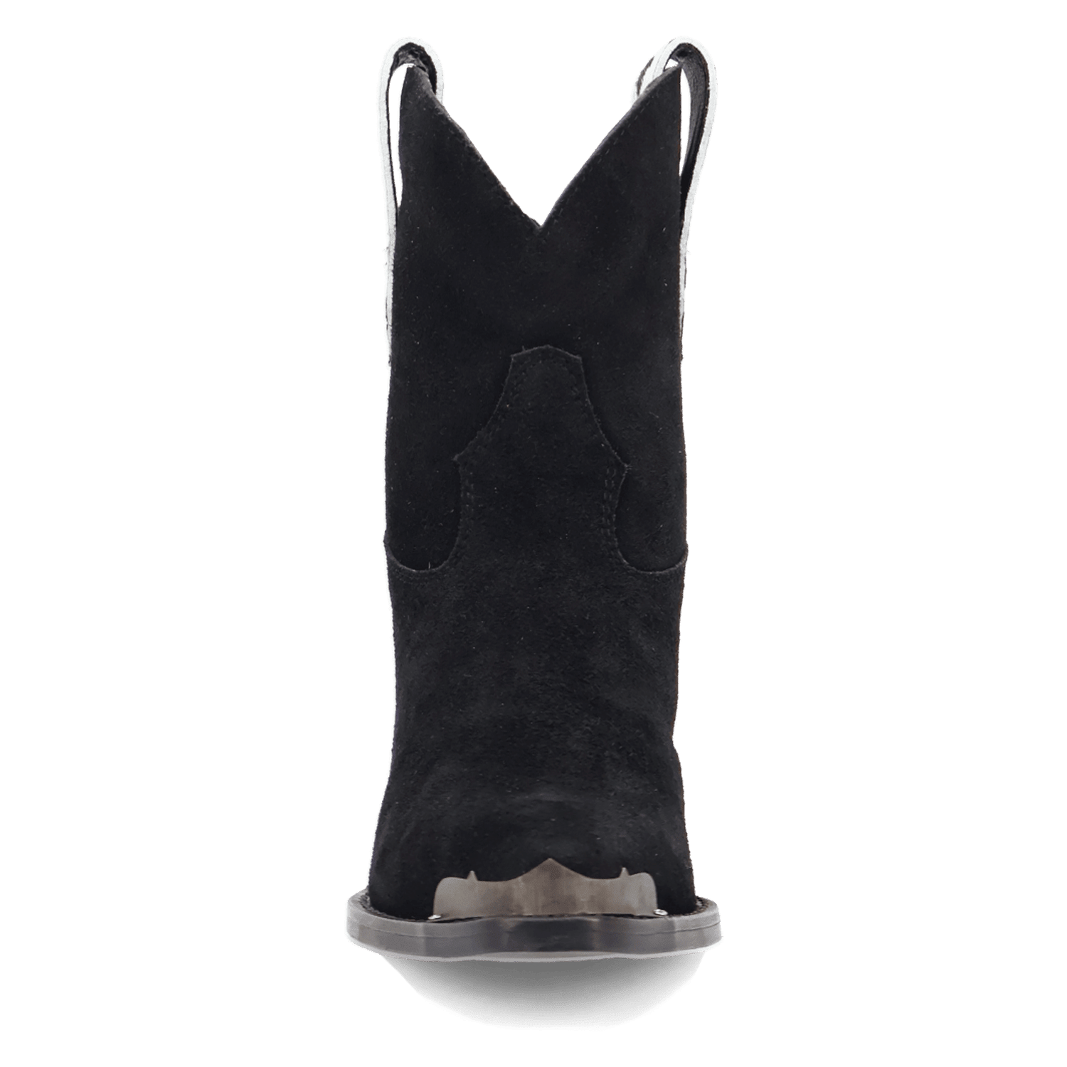 PRODUCT SHOT TEXAS CHARM SUEDE LEATHER BOOTIE AT FRONT ANGLE