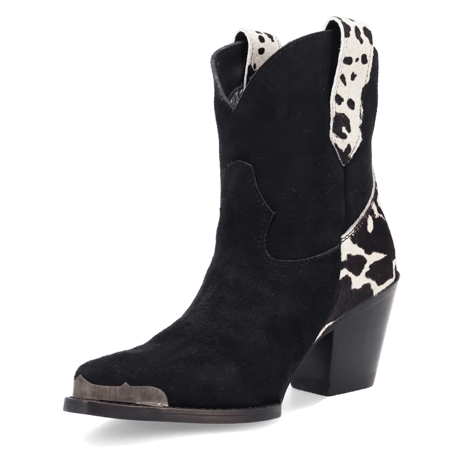 PRODUCT SHOT TEXAS CHARM SUEDE LEATHER BOOTIE AT 225 DEGREE ANGLE