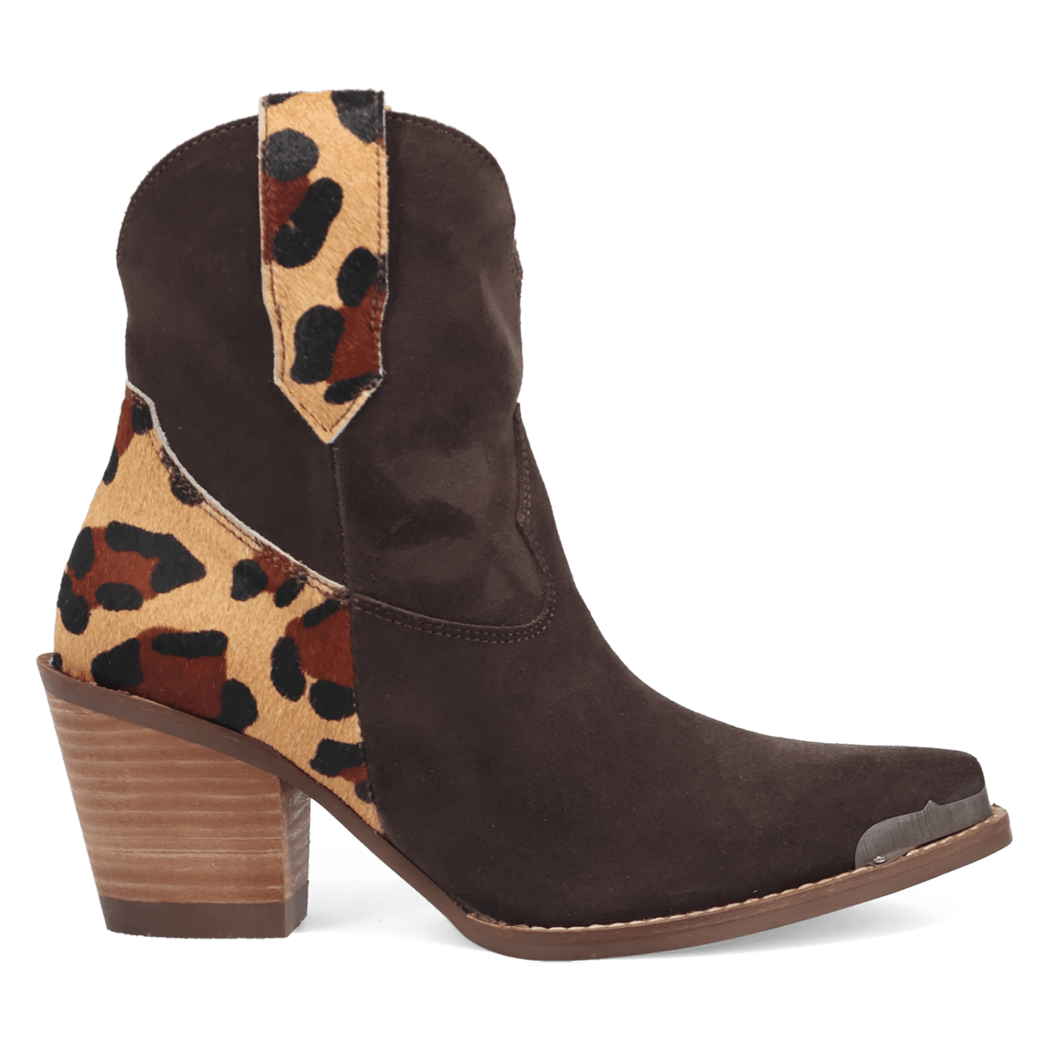 PRODUCT SHOT TEXAS CHARM SUEDE LEATHER BOOTIE AT 90 DEGREE INSIDE ANGLE