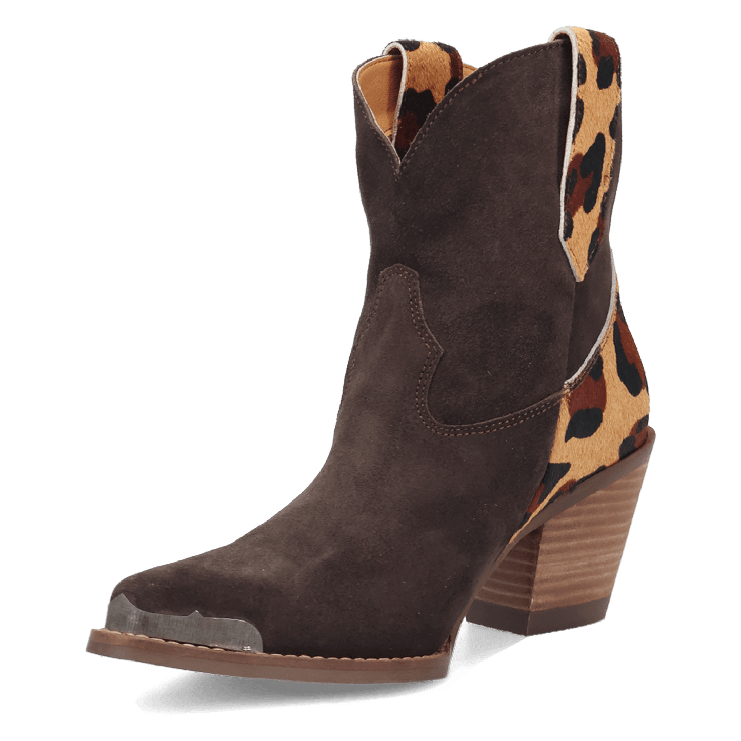 PRODUCT SHOT TEXAS CHARM SUEDE LEATHER BOOTIE AT 225 DEGREE ANGLE
