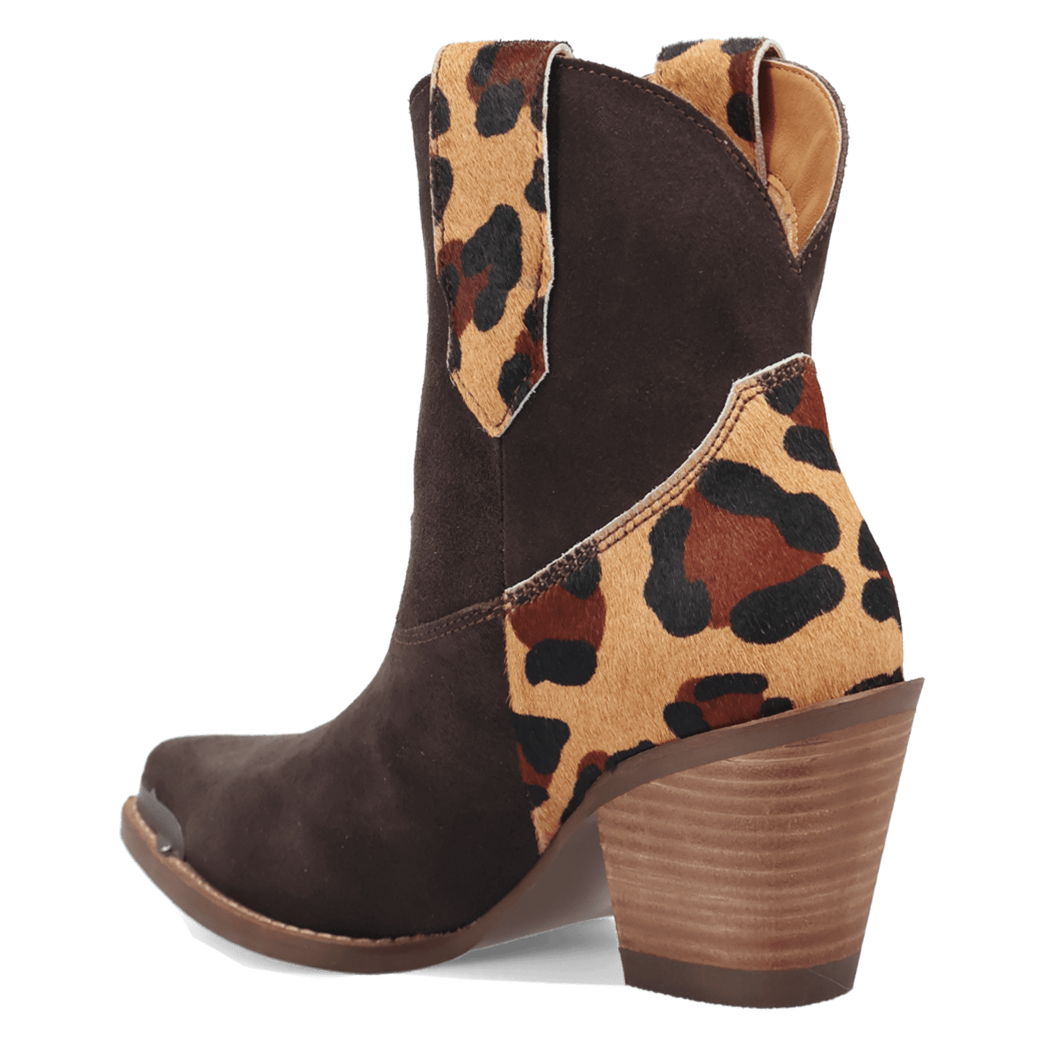 PRODUCT SHOT TEXAS CHARM SUEDE LEATHER BOOTIE AT 270 DEGREE ANGLE