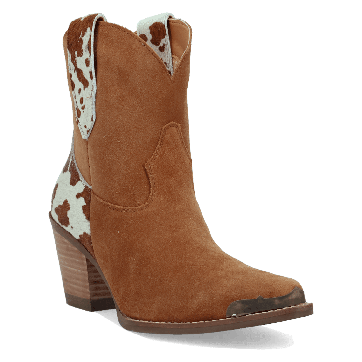 PRODUCT SHOT TEXAS CHARM SUEDE LEATHER BOOTIE AT 45 DEGREE ANGLE
