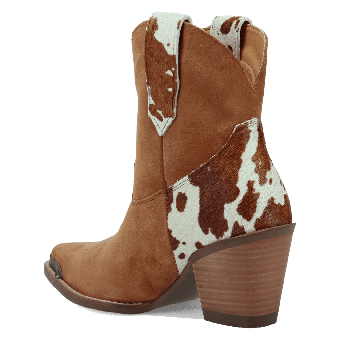 PRODUCT SHOT TEXAS CHARM SUEDE LEATHER BOOTIE AT 270 DEGREE ANGLE