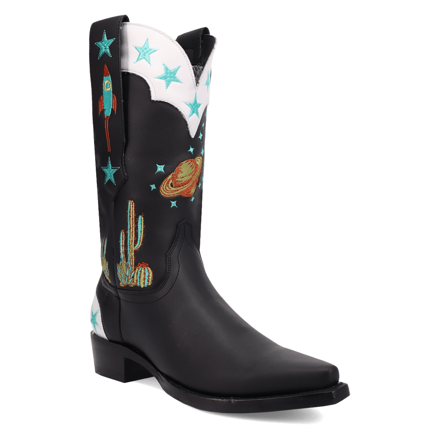 PRODUCT SHOT SPACE COWBOY LEATHER BOOT AT 45 DEGREE ANGLE