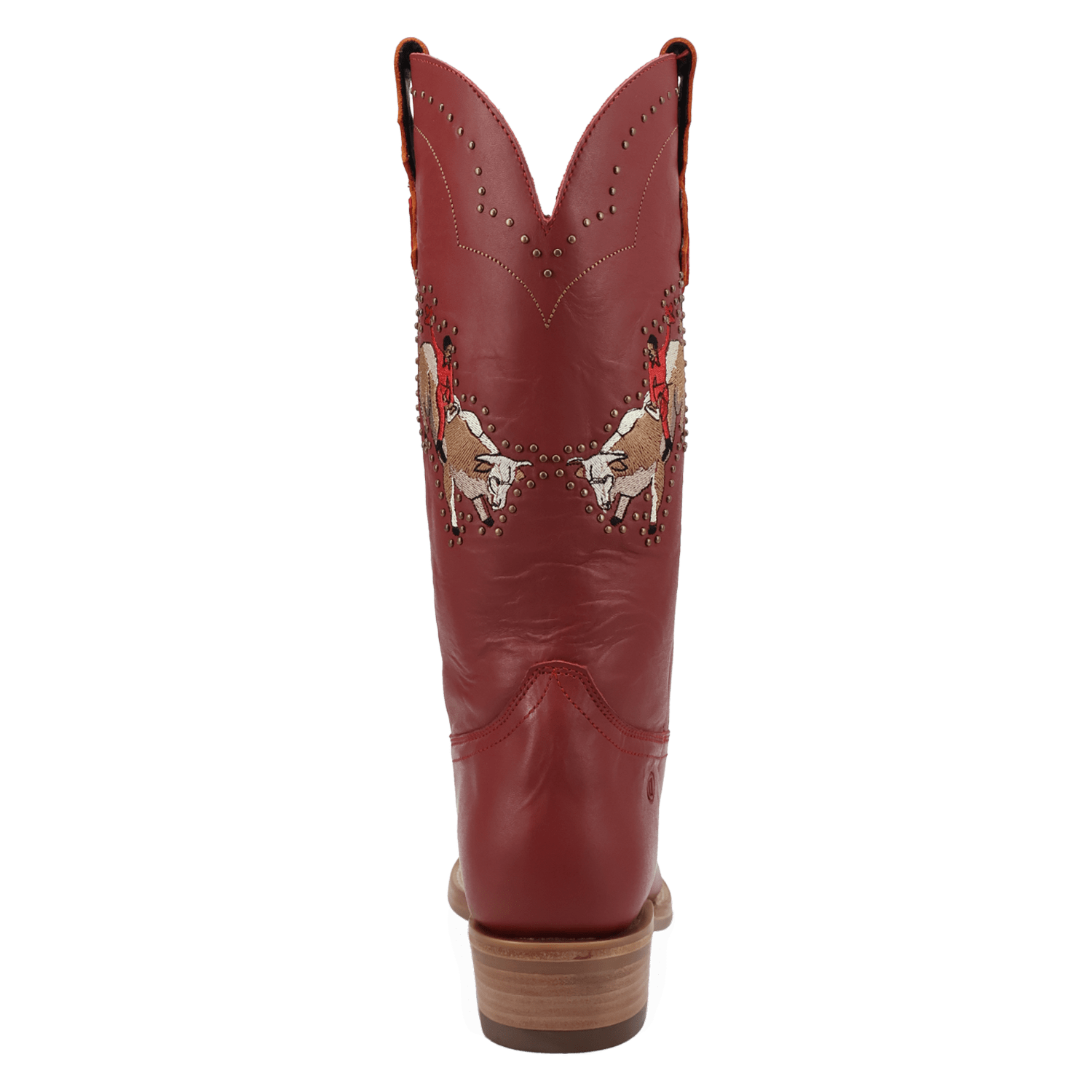 PRODUCT SHOT BUCK YEAH LEATHER BOOT AT 180 DEGREE BACK ANGLE
