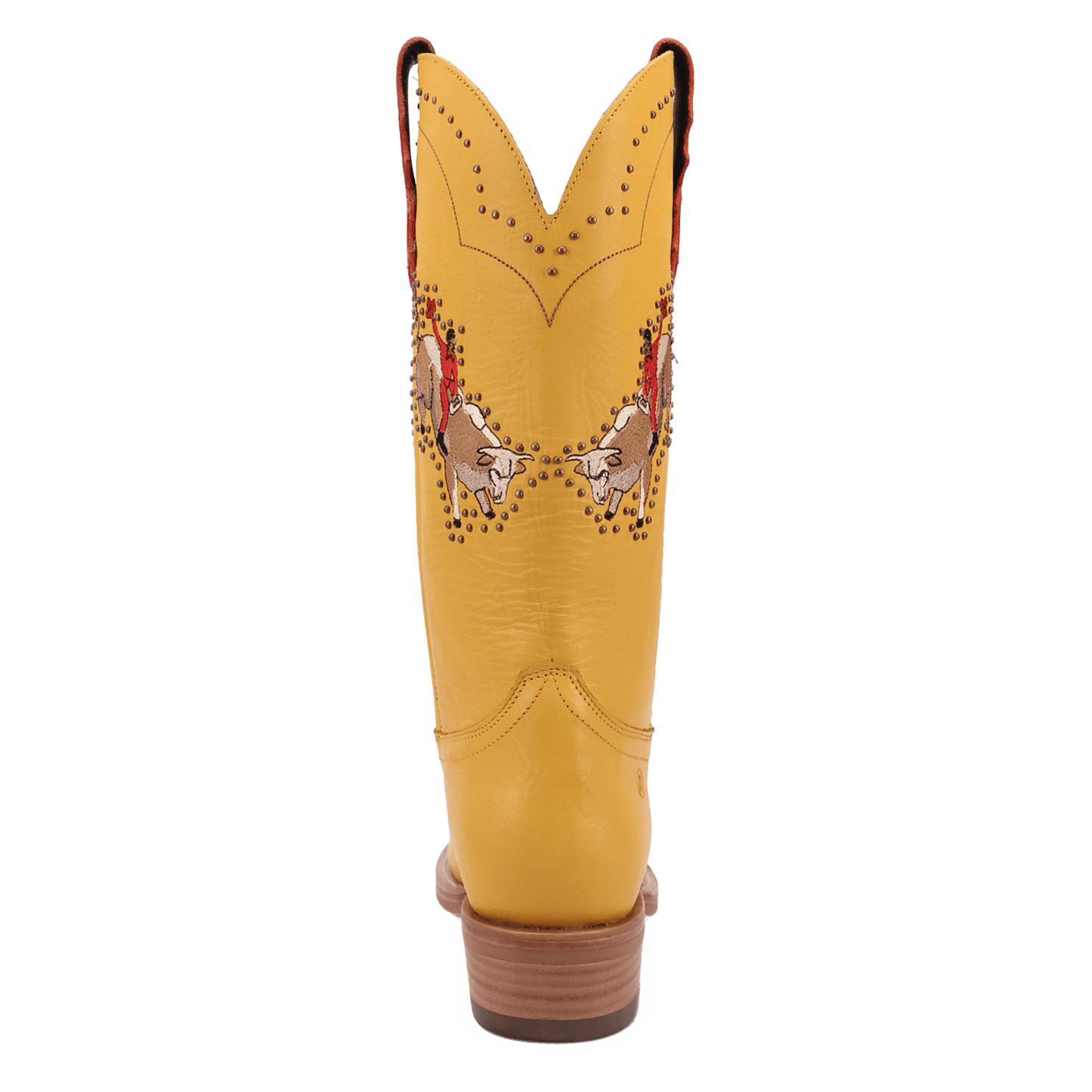 PRODUCT SHOT BUCK YEAH LEATHER BOOT AT 180 DEGREE BACK ANGLE