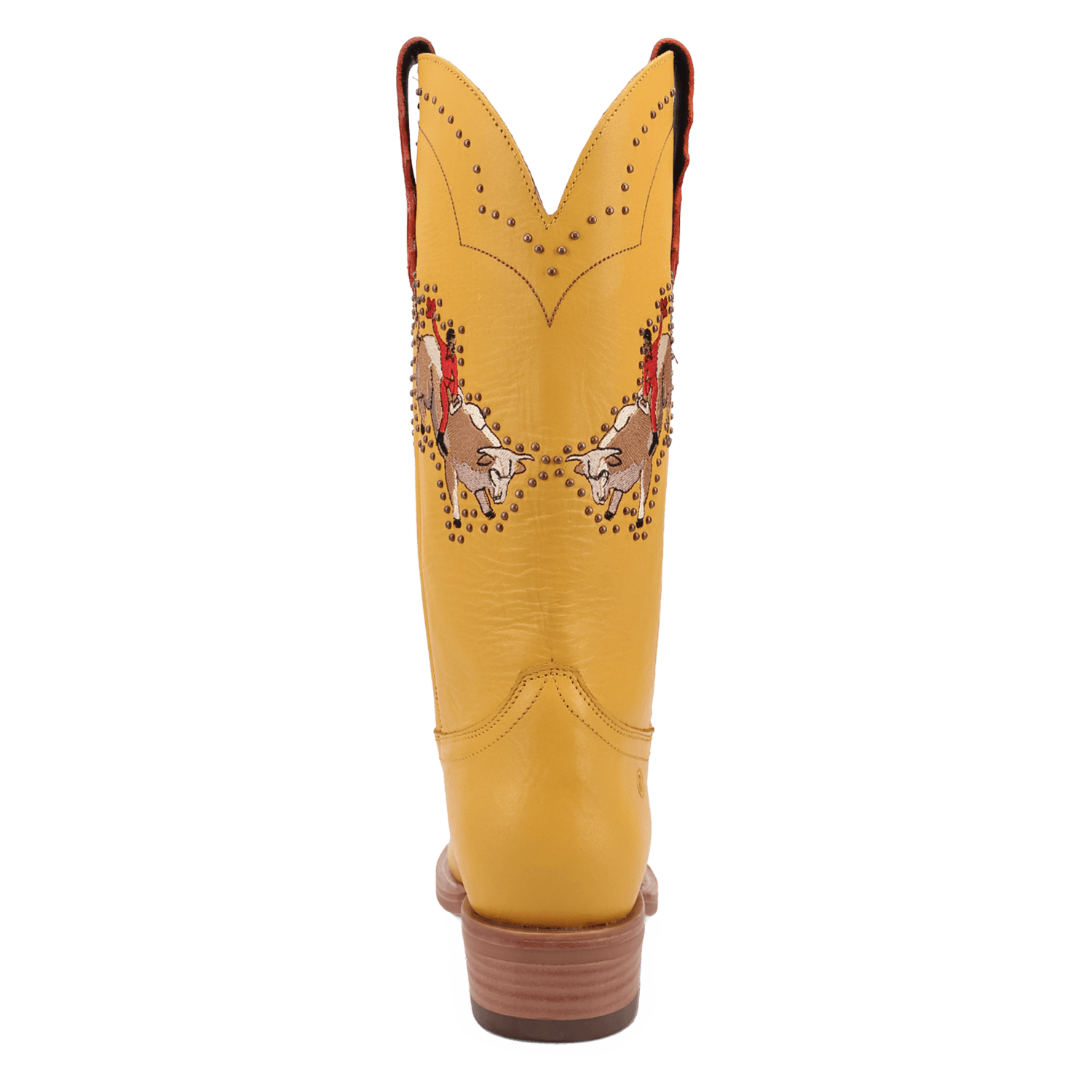 PRODUCT SHOT BUCK YEAH LEATHER BOOT AT 180 DEGREE BACK ANGLE