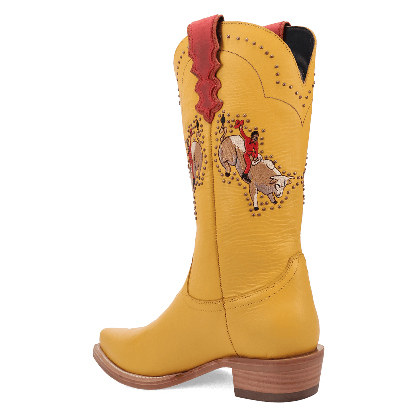 PRODUCT SHOT BUCK YEAH LEATHER BOOT AT 270 DEGREE ANGLE