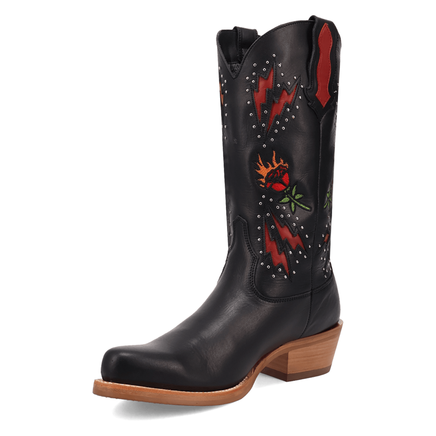 PRODUCT SHOT COUNTRY THUNDER LEATHER BOOT AT 225 DEGREE ANGLE