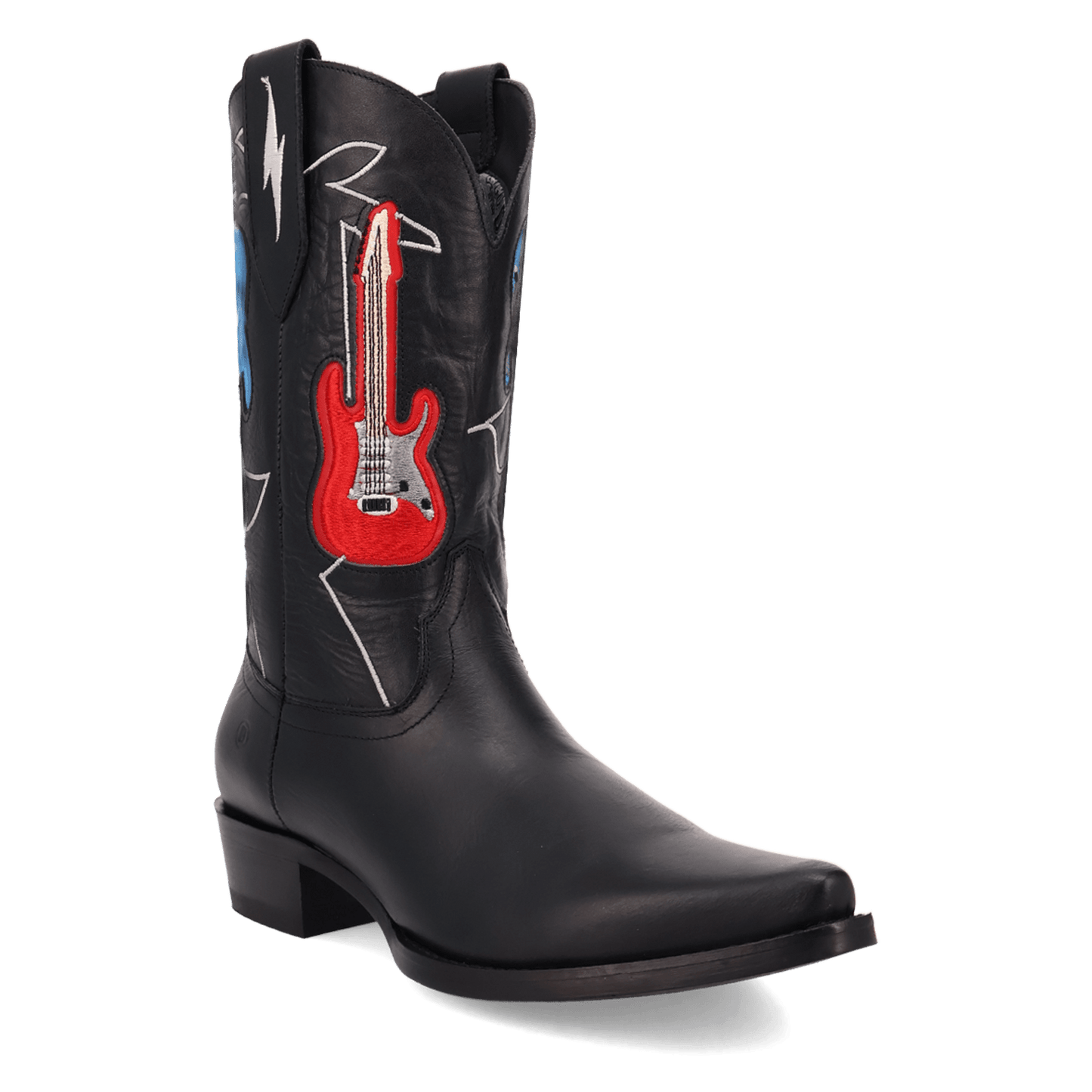 PRODUCT SHOT ROAD HOUSE LEATHER BOOT AT 45 DEGREE ANGLE