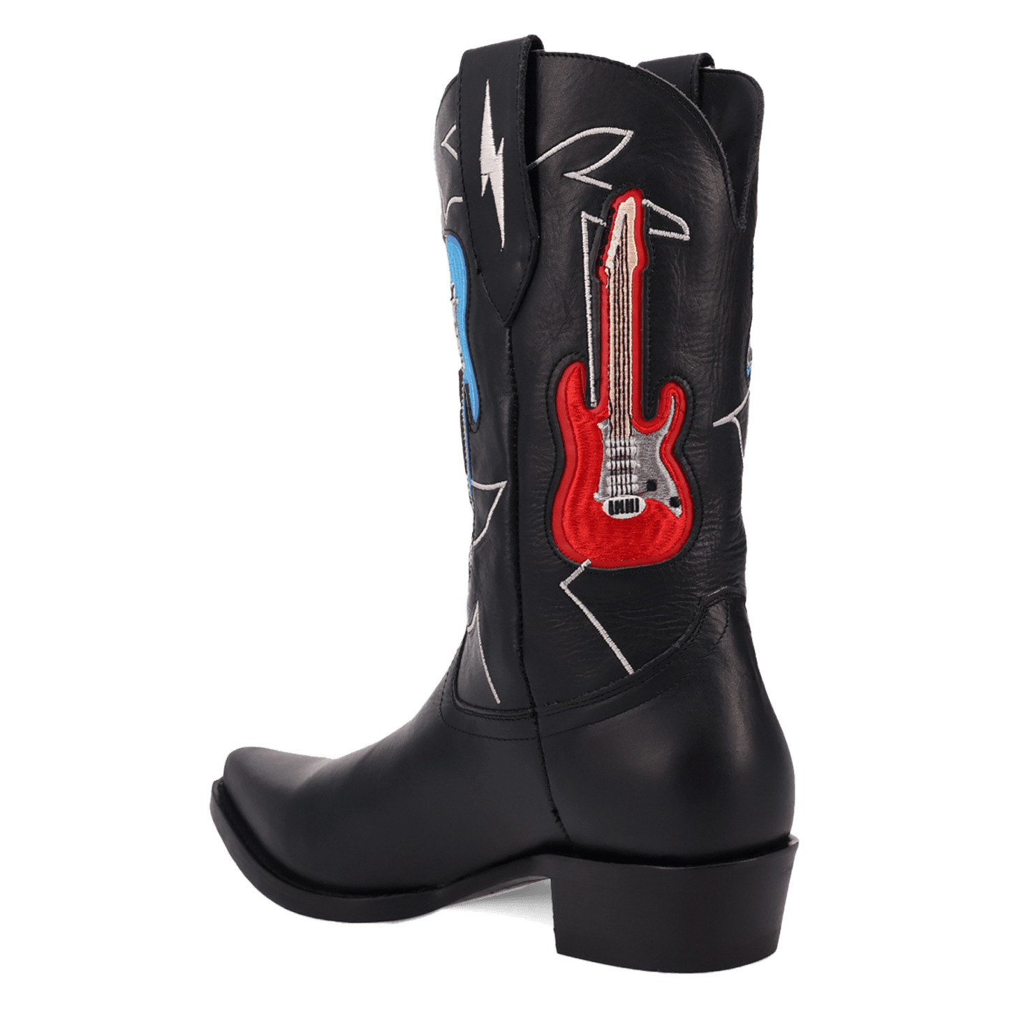 PRODUCT SHOT ROAD HOUSE LEATHER BOOT AT 270 DEGREE ANGLE