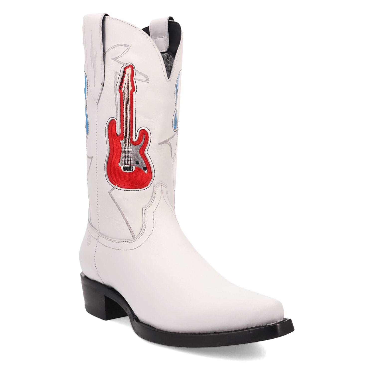 PRODUCT SHOT ROAD HOUSE LEATHER BOOT AT 45 DEGREE ANGLE