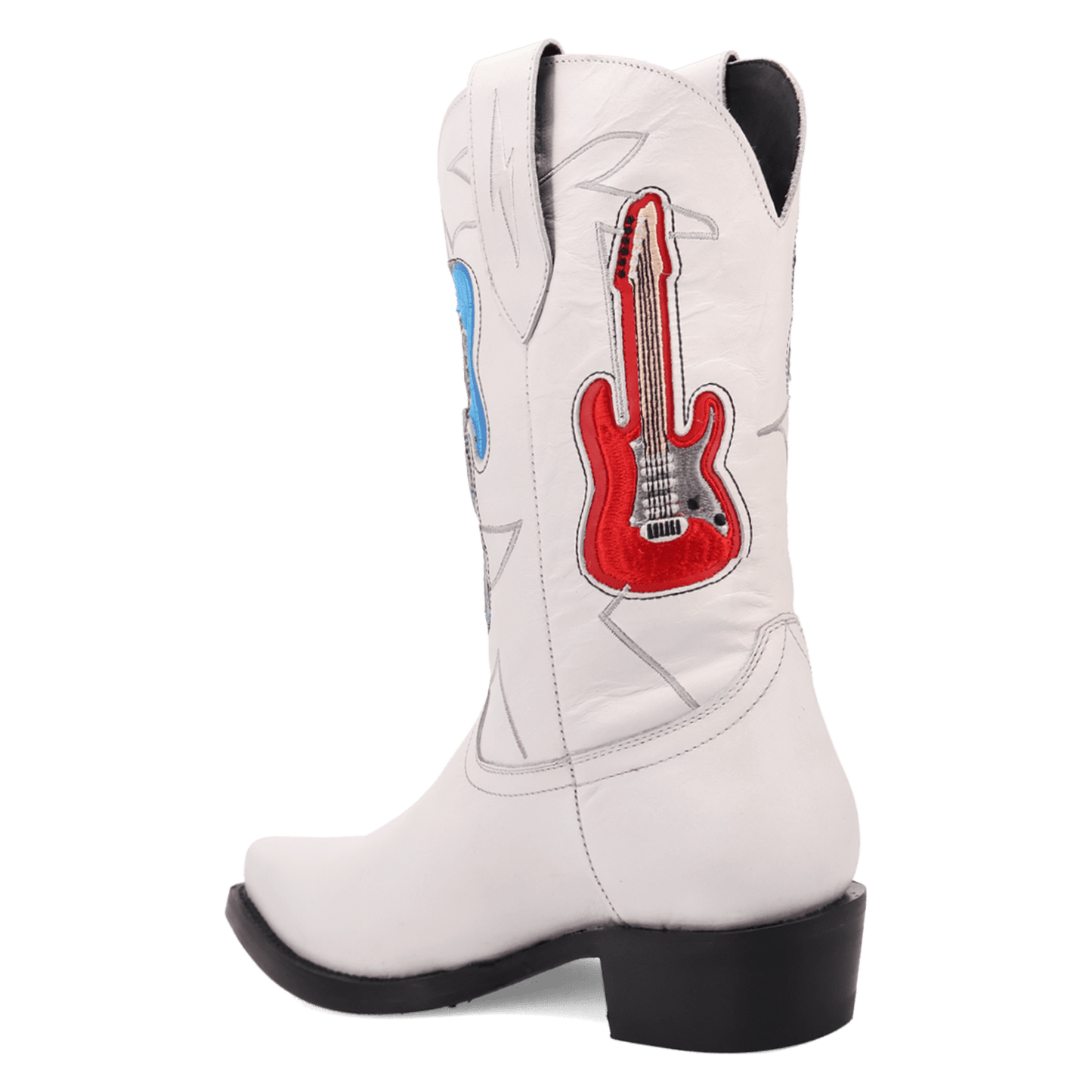 PRODUCT SHOT ROAD HOUSE LEATHER BOOT AT 270 DEGREE ANGLE
