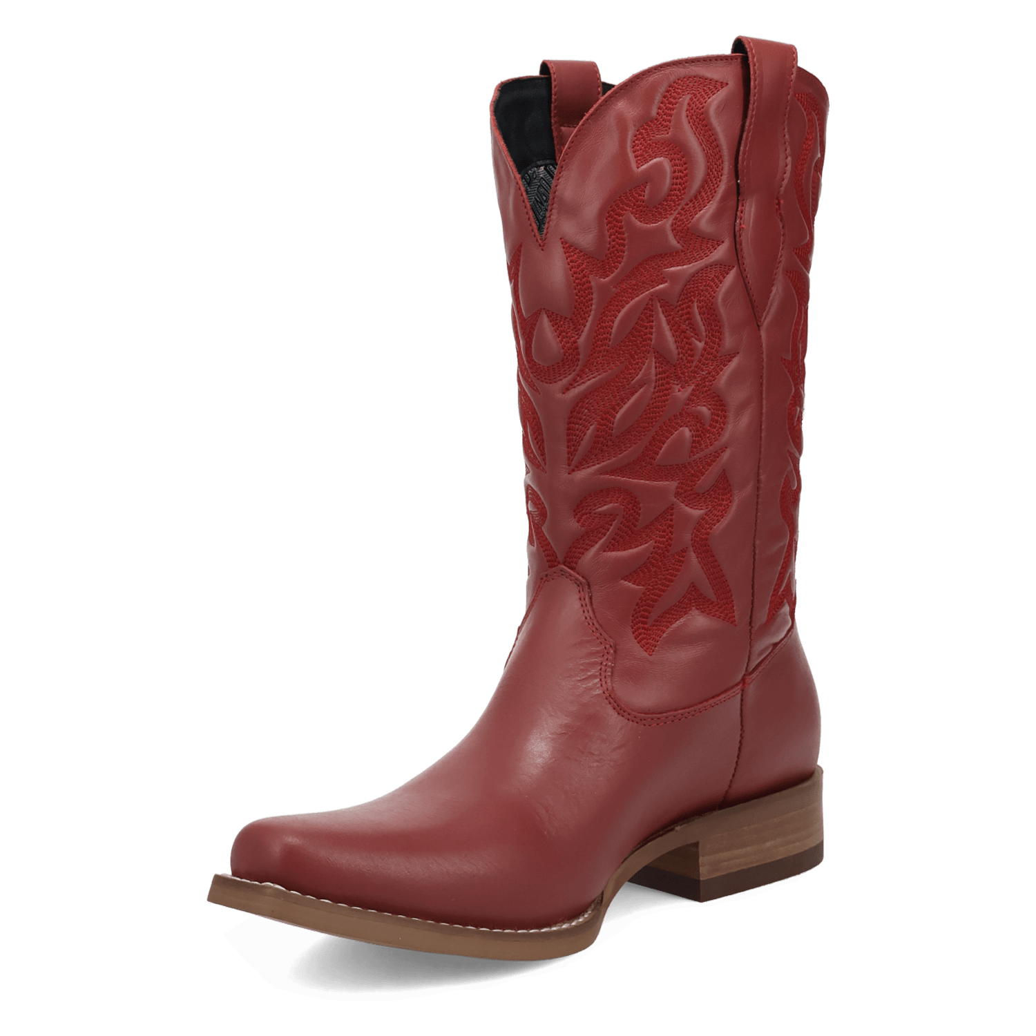 PRODUCT SHOT YOUNG BLOOD LEATHER BOOT AT 225 DEGREE ANGLE